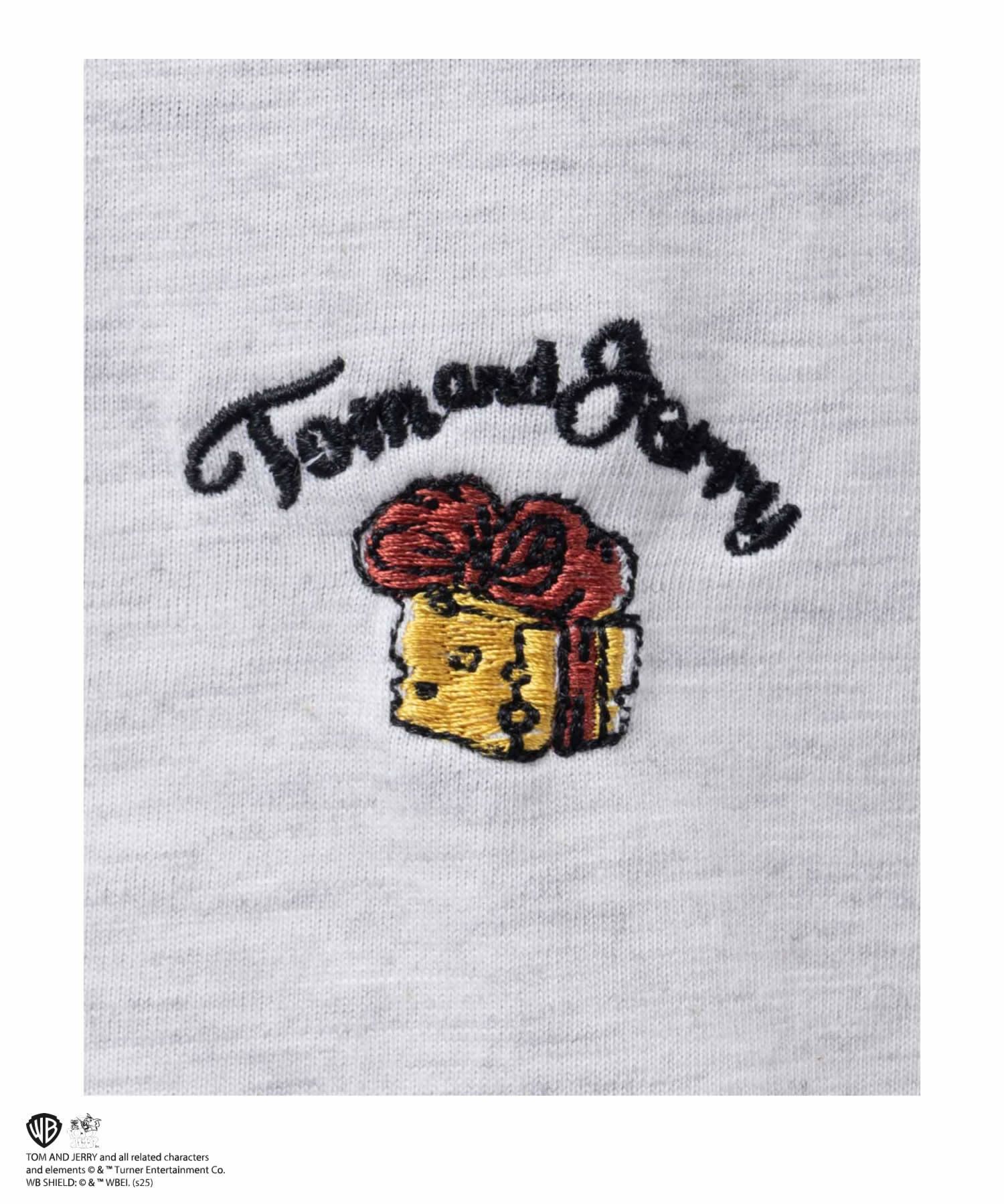 Tom and Jerry ロゴ刺繍プリントTシャツ メンズ メール便 対応商品商品画像-7