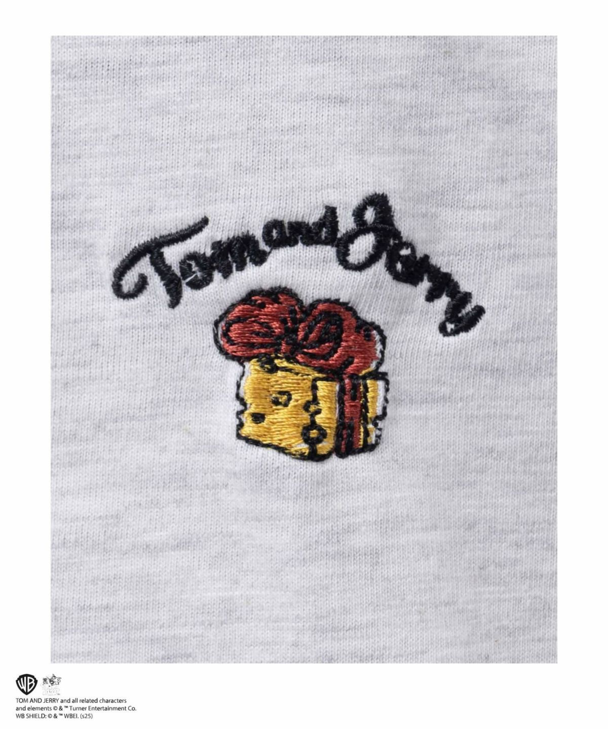 Tom and Jerry ロゴ刺繍プリントTシャツ メンズ ネコポス 対応商品