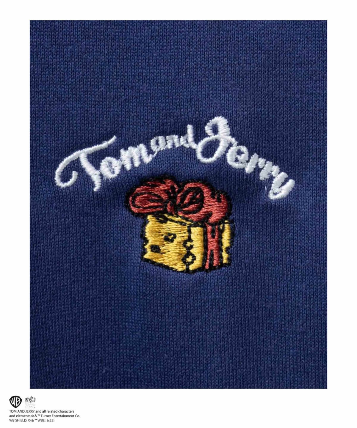 Tom and Jerry ロゴ刺繍プリントTシャツ メンズ ネコポス 対応商品