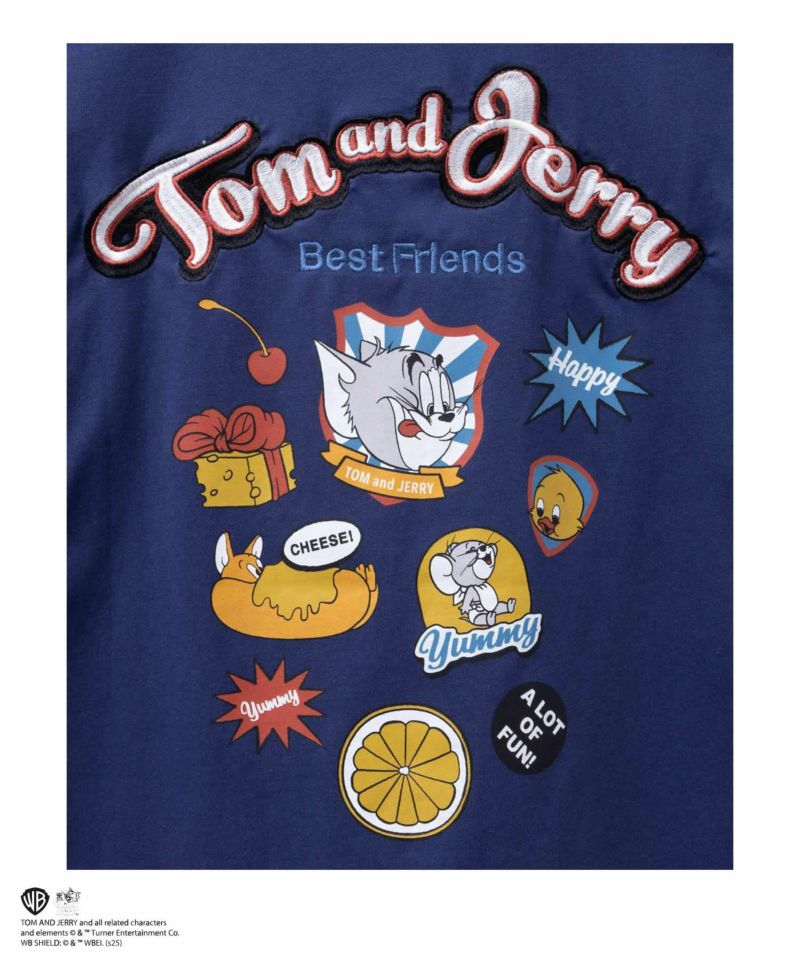 Tom and Jerry ロゴ刺繍プリントTシャツ メンズ メール便 対応商品商品画像-10