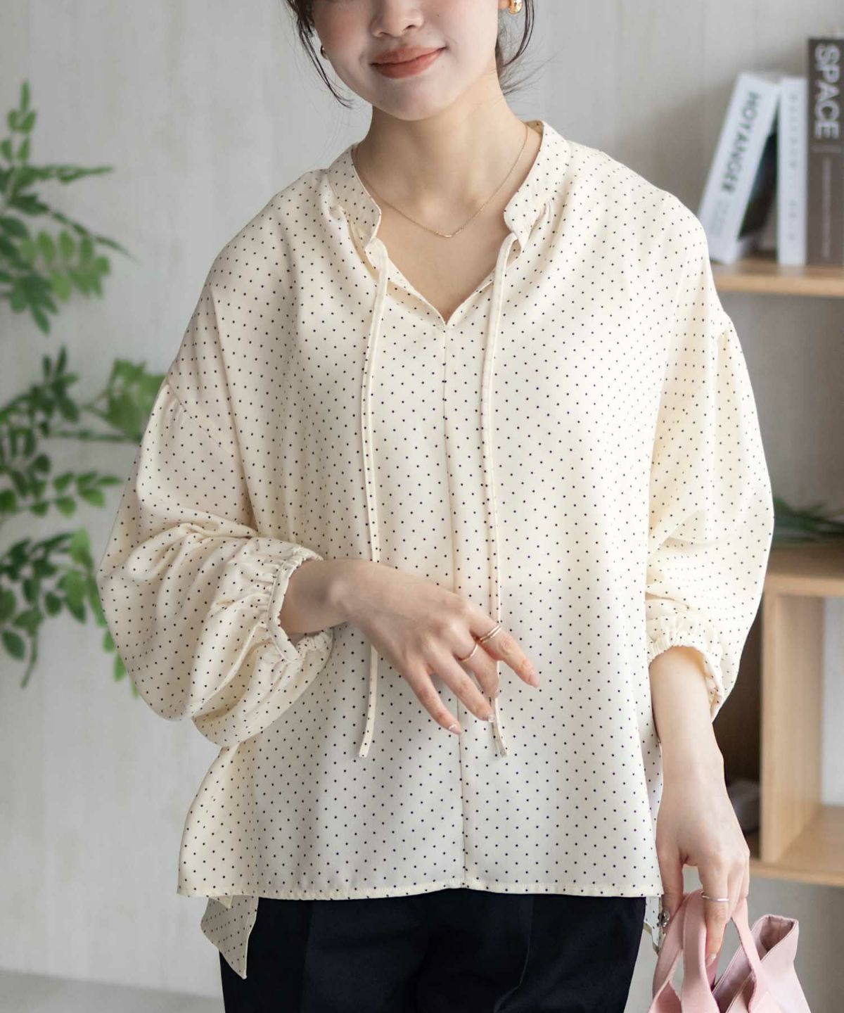 HusHusH ドット柄ブラウス レディース
