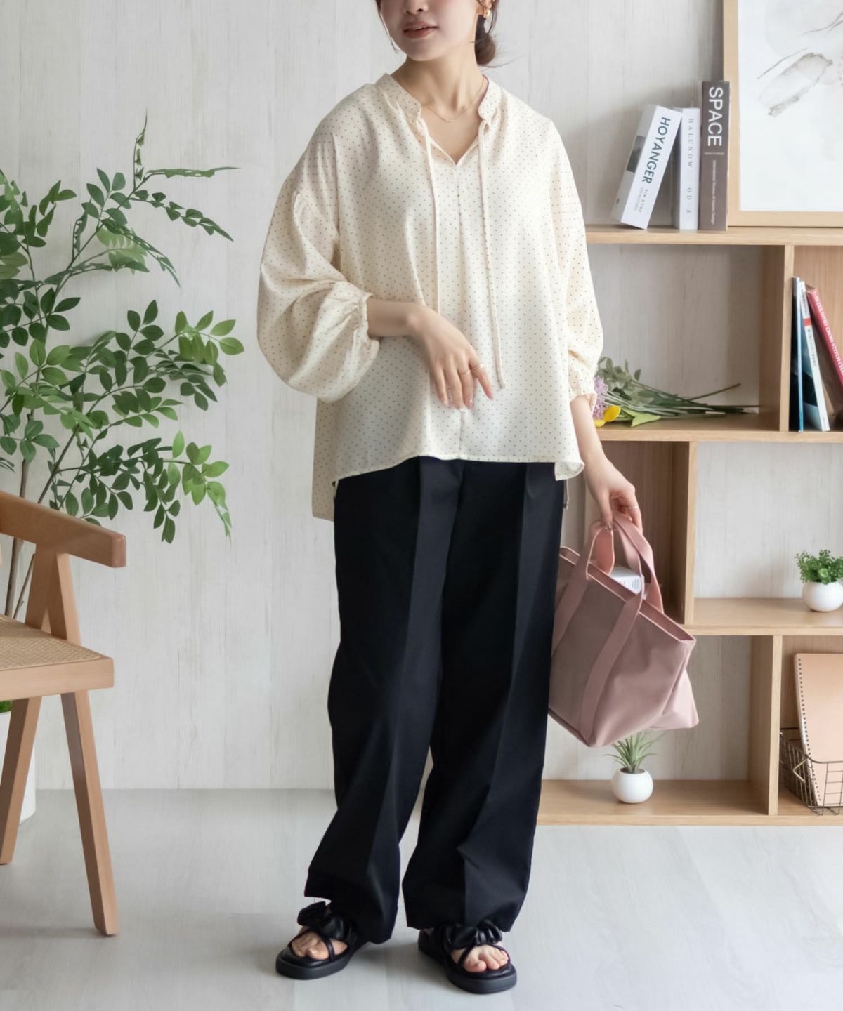 HusHusH ドット柄ブラウス レディース