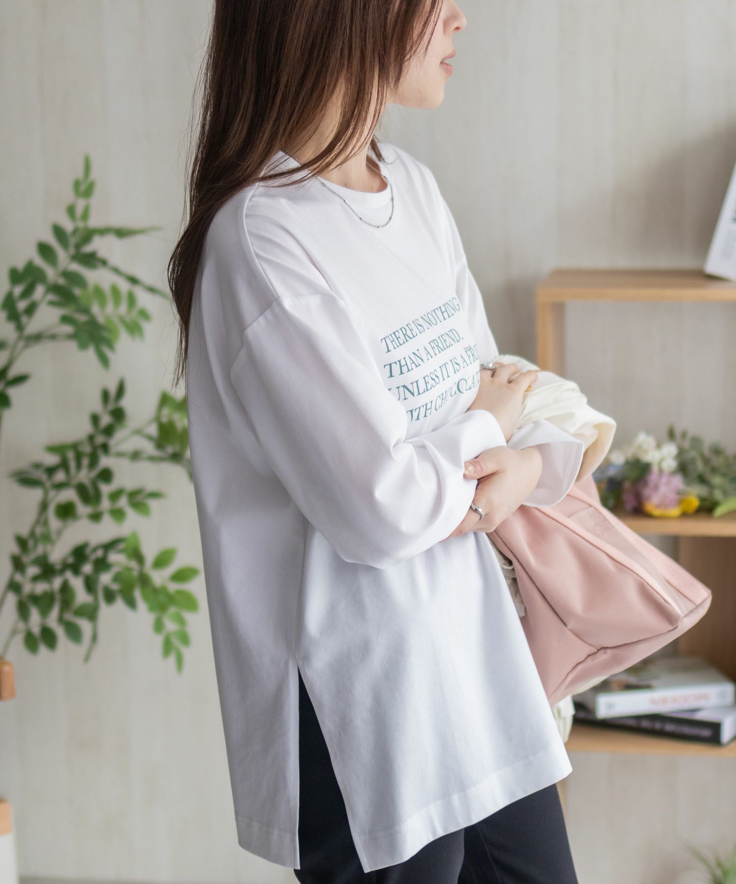 HusHusH  プリント長袖Tシャツ レディース メール便 対応商品商品画像-12