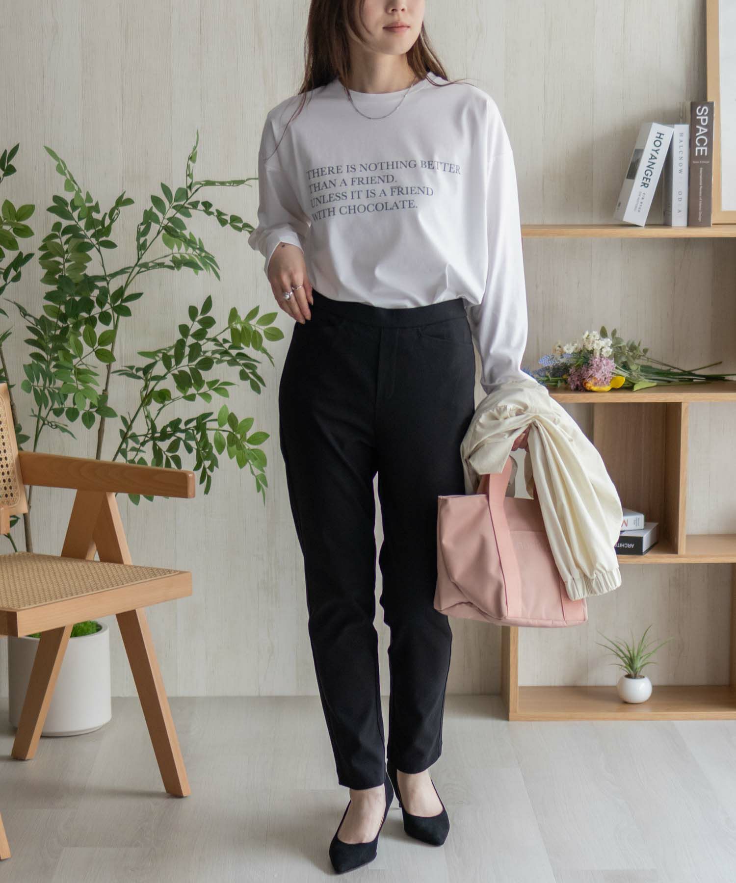 HusHusH プリント長袖Tシャツ レディース メール便 対応商品商品画像-13