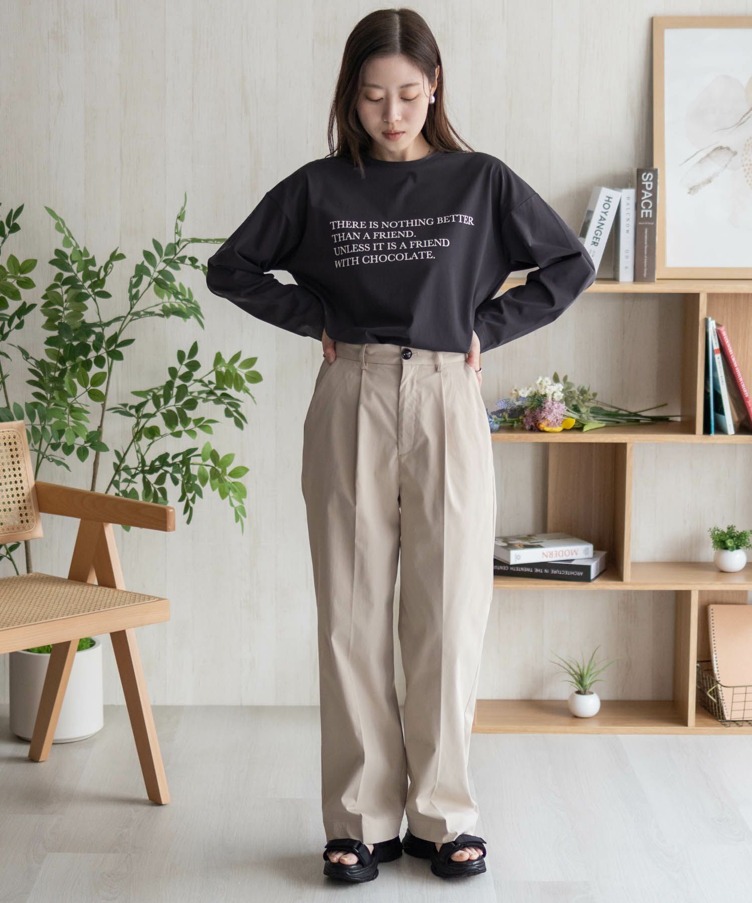 HusHusH プリント長袖Tシャツ レディース ネコポス 対応商品