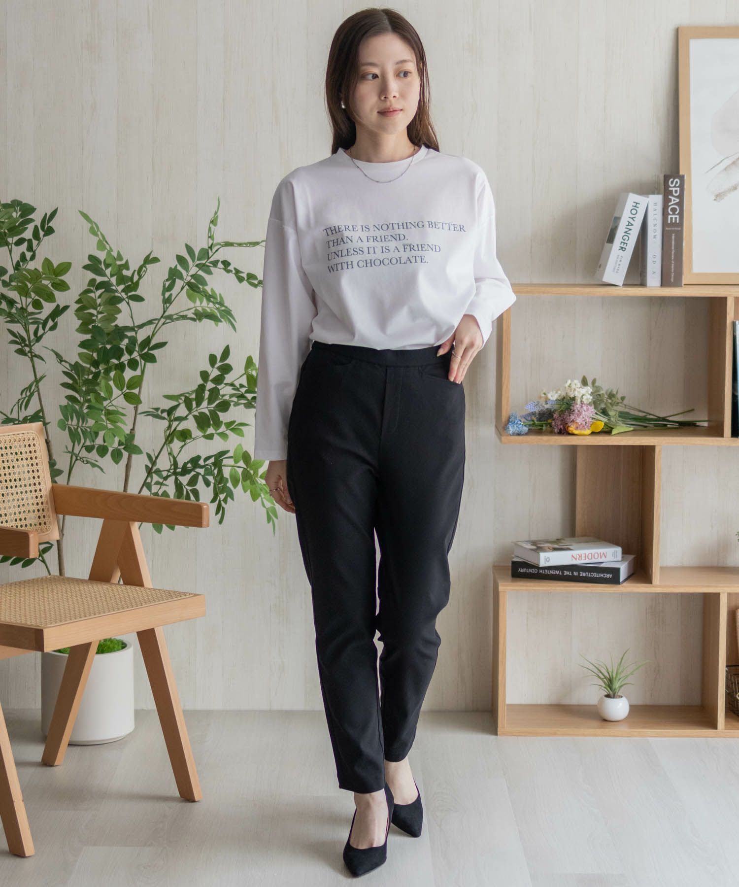 HusHusH プリント長袖Tシャツ レディース メール便 対応商品商品画像-27