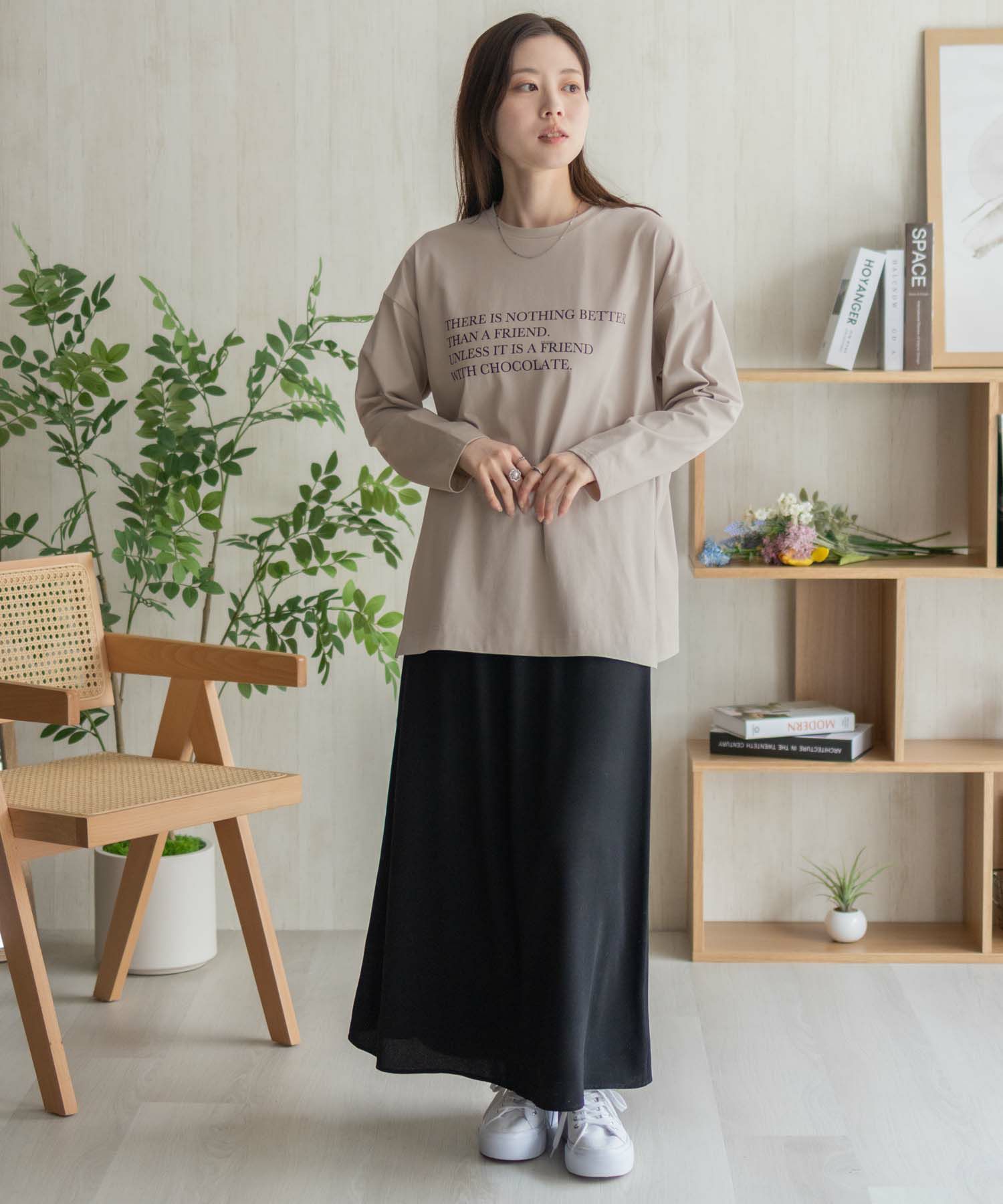 HusHusH プリント長袖Tシャツ レディース メール便 対応商品商品画像-28