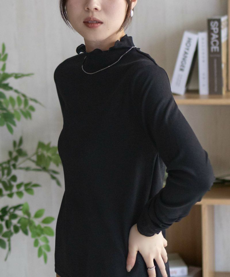 nAvy  シアーリブハイネック レディース メール便 対応商品商品画像-5