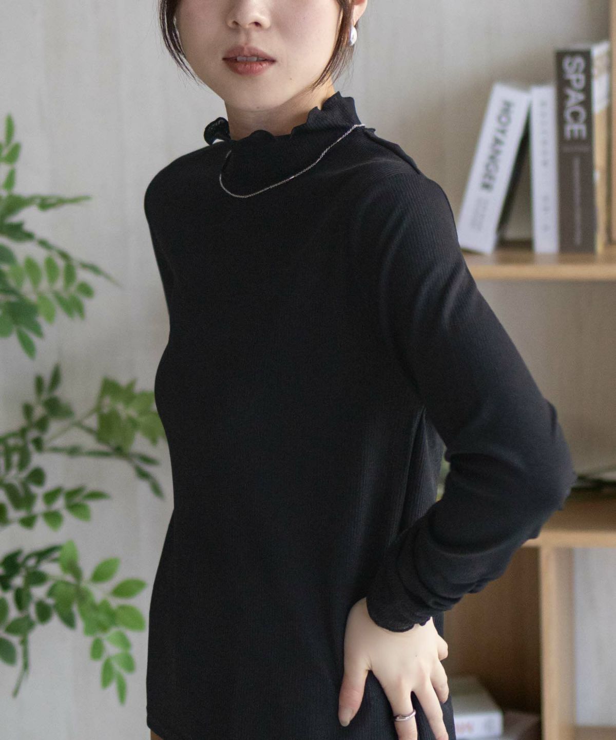 nAvy シアーリブハイネック レディース ネコポス 対応商品