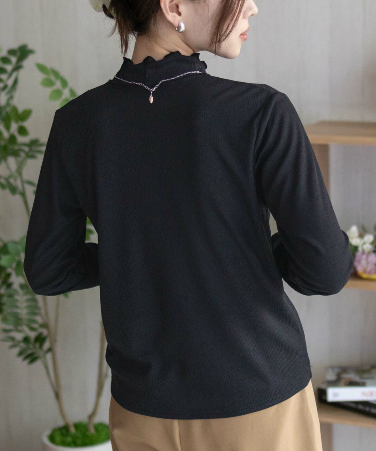 nAvy シアーリブハイネック レディース ネコポス 対応商品