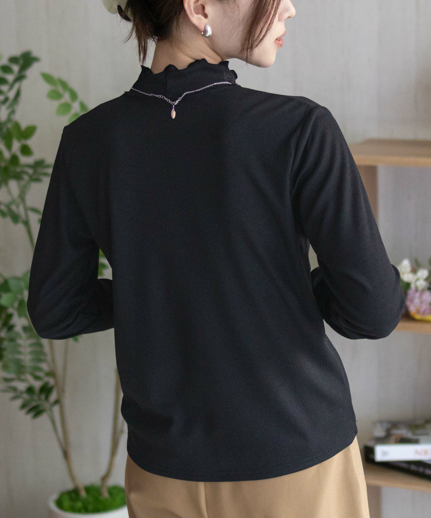 nAvy シアーリブハイネック レディース ネコポス 対応商品