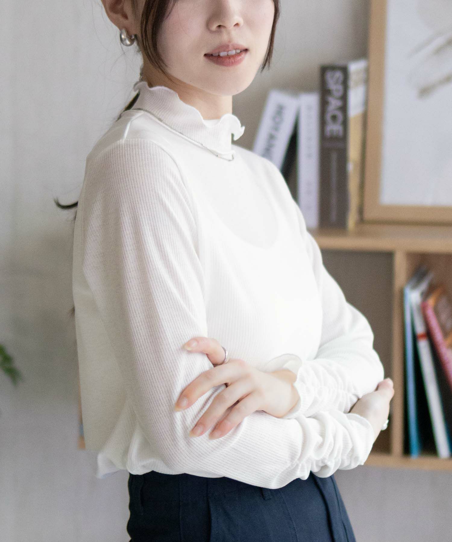 nAvy シアーリブハイネック レディース ネコポス 対応商品