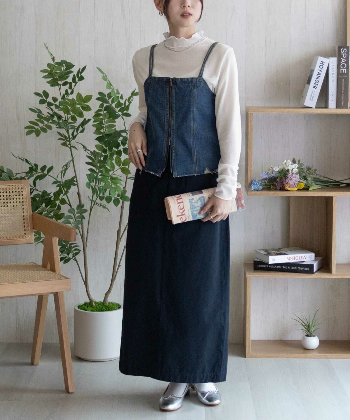 nAvy シアーリブハイネック レディース ネコポス 対応商品