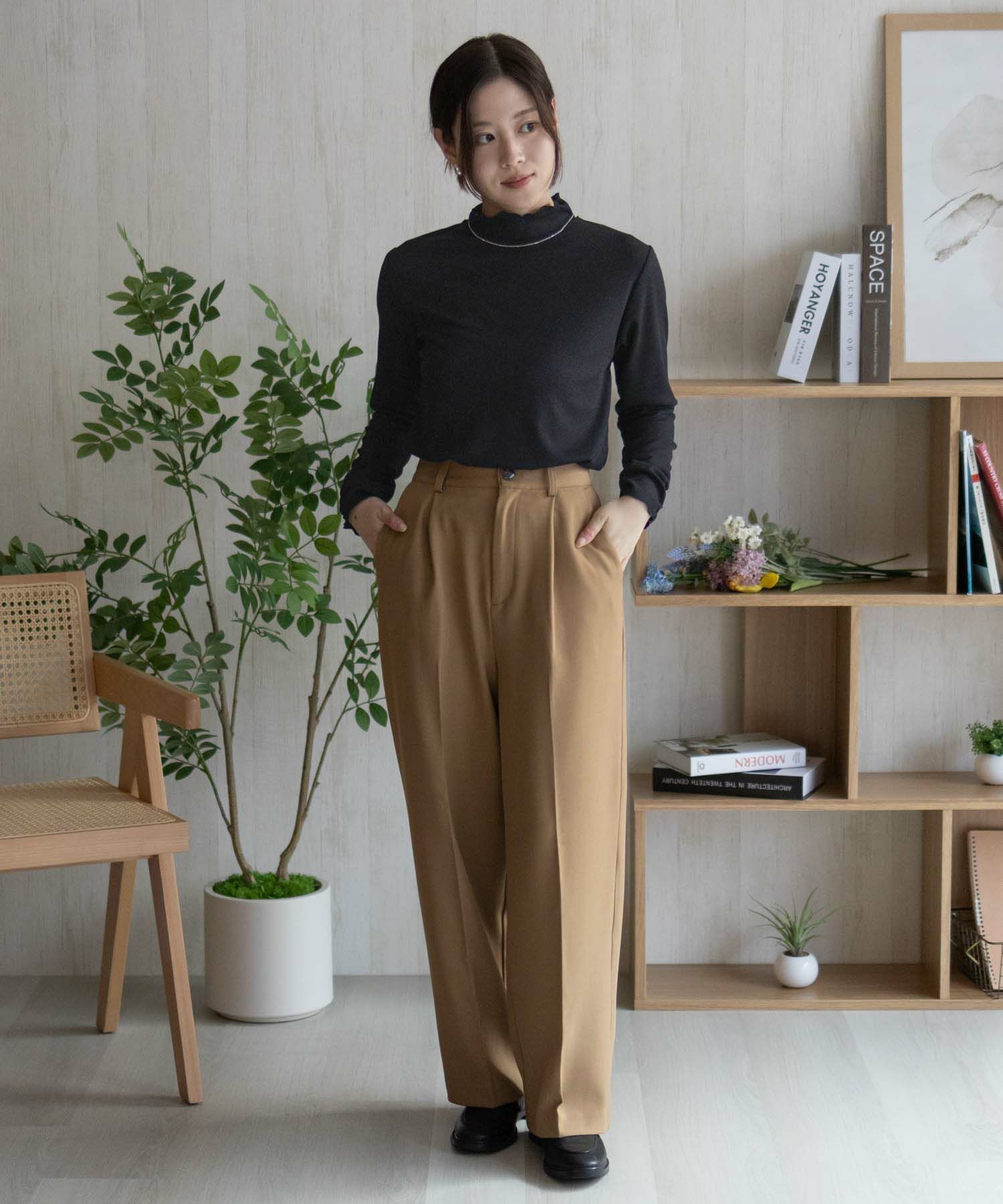 nAvy シアーリブハイネック レディース ネコポス 対応商品