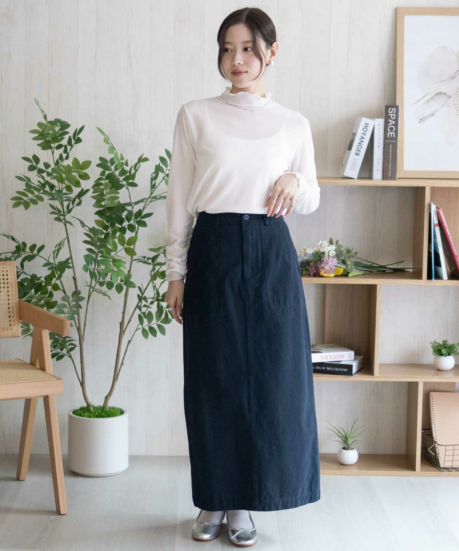 nAvy シアーリブハイネック レディース ネコポス 対応商品