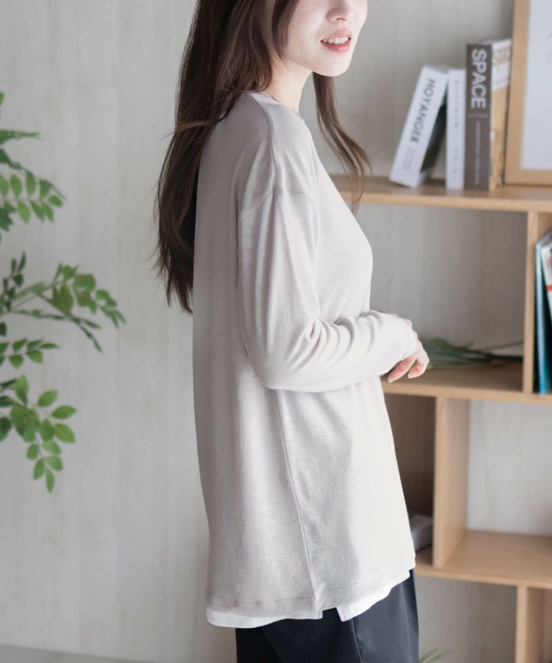 HusHusH  アンサンブルロングＴシャツ レディース メール便 対応商品商品画像-7