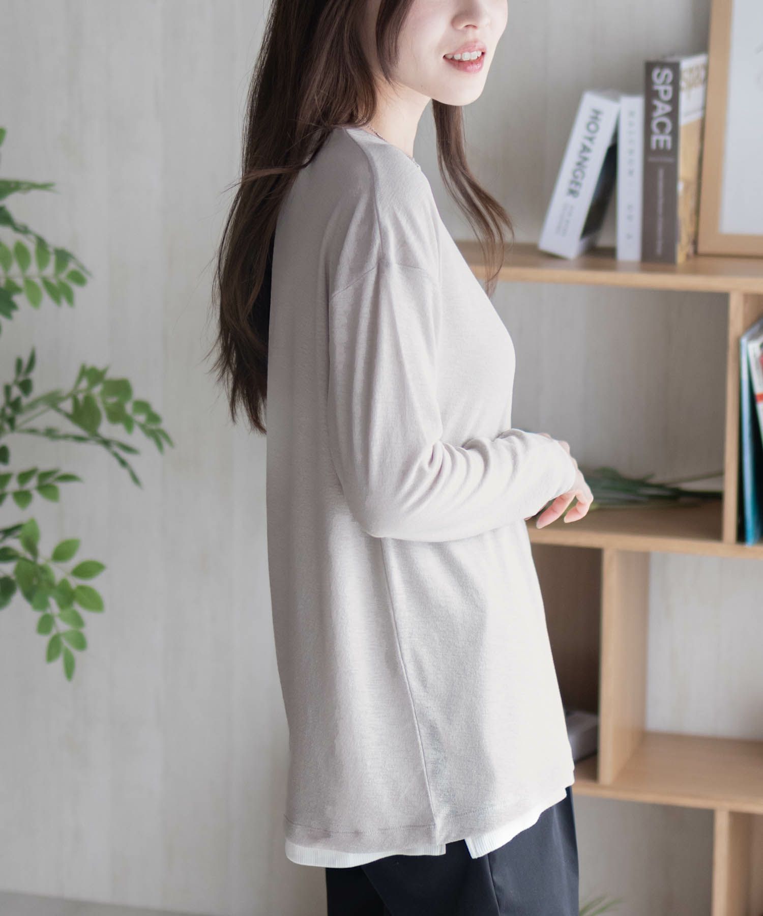 HusHusH  アンサンブルロングＴシャツ レディース メール便 対応商品商品画像-7