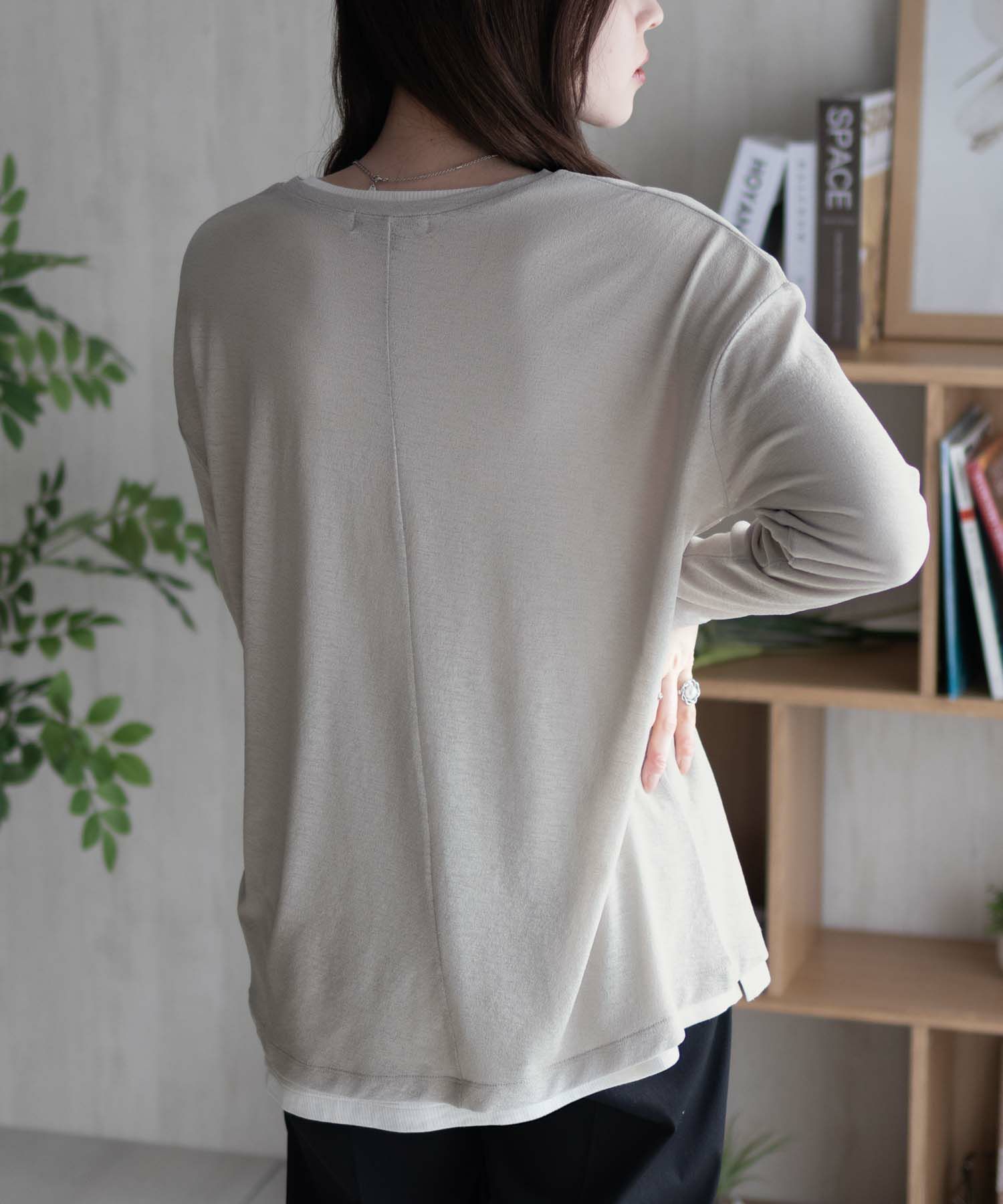 HusHusH  アンサンブルロングＴシャツ レディース メール便 対応商品商品画像-8