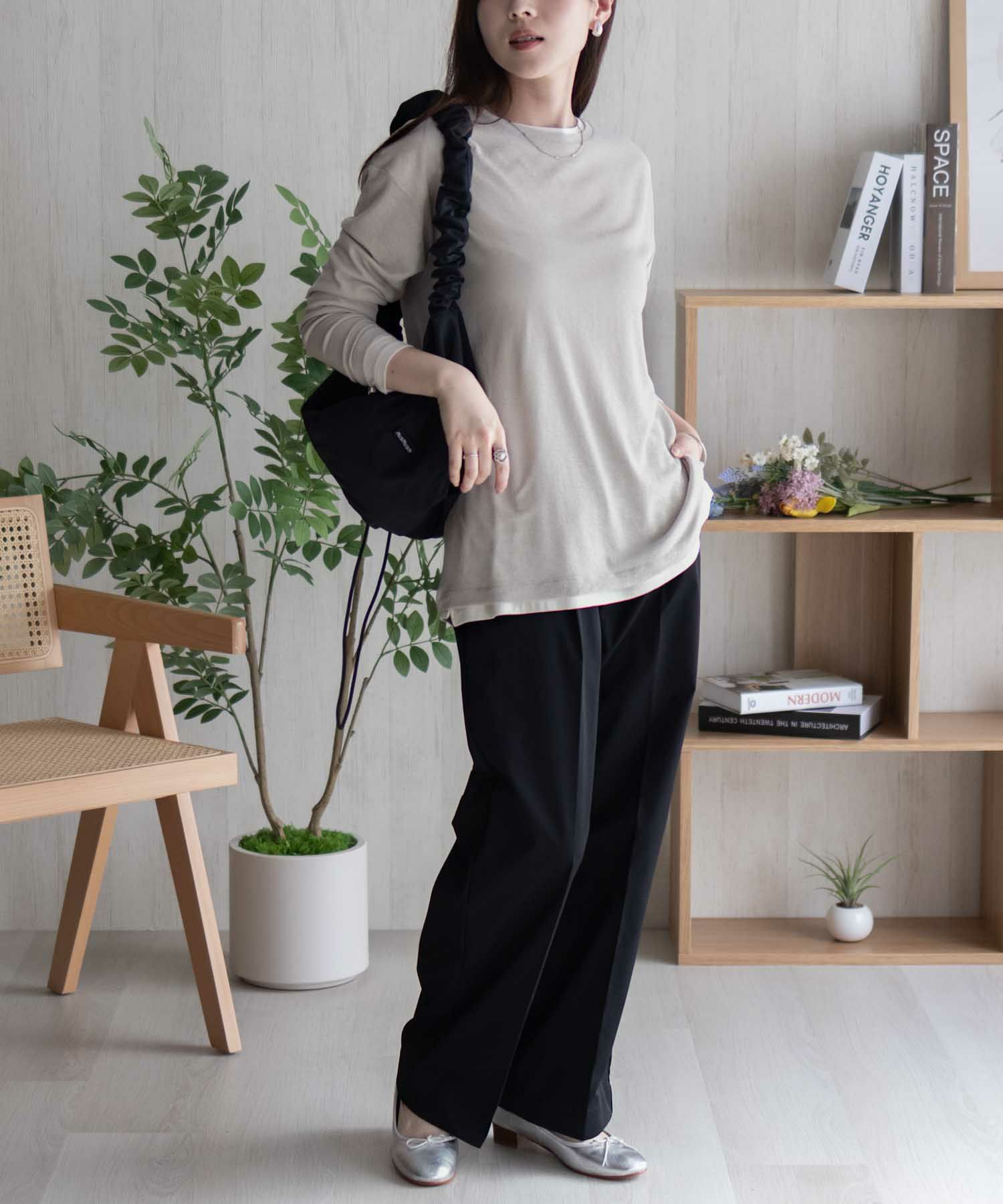 HusHusH  アンサンブルロングＴシャツ レディース メール便 対応商品商品画像-9