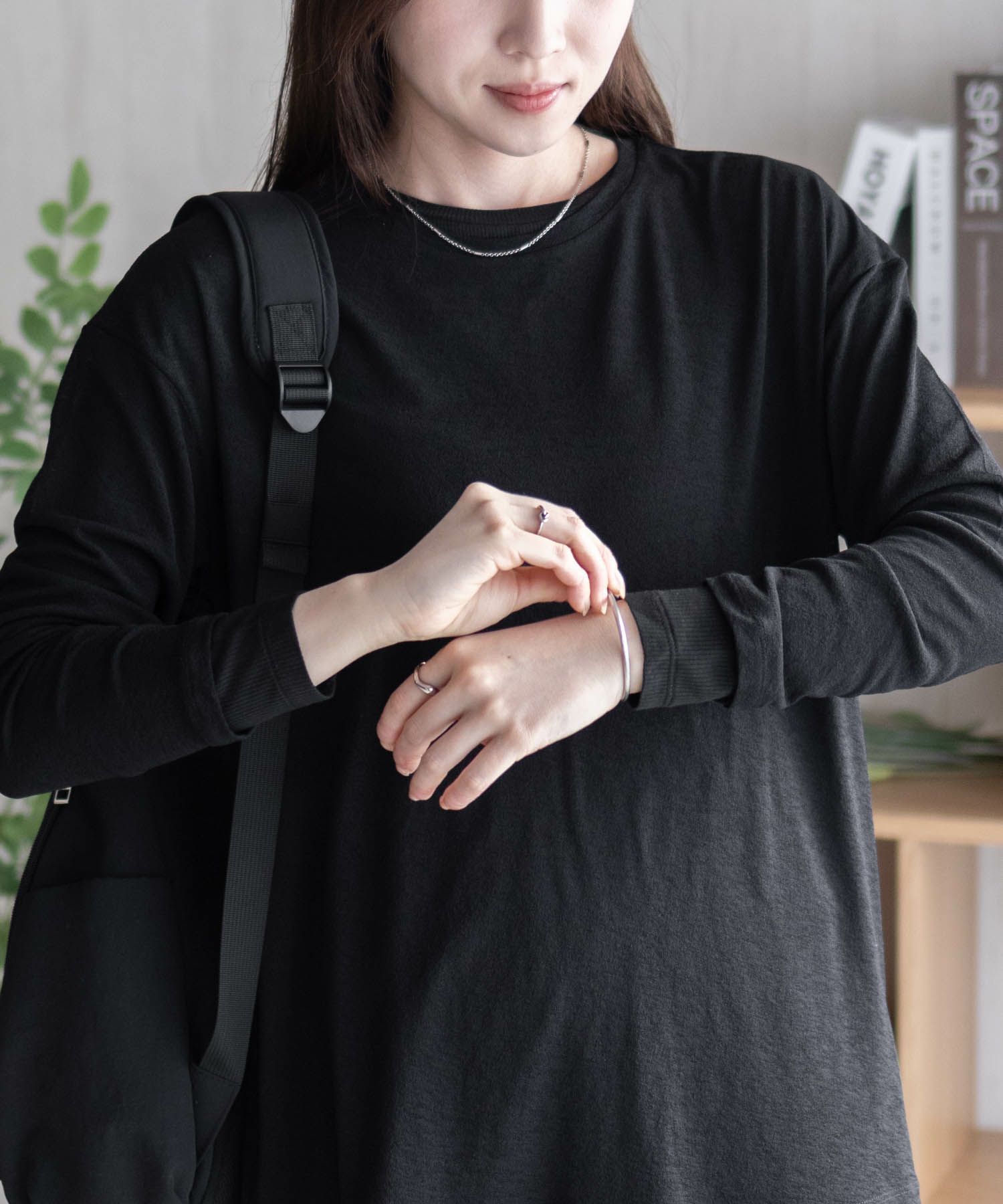HusHusH  アンサンブルロングＴシャツ レディース メール便 対応商品商品サムネイル-10