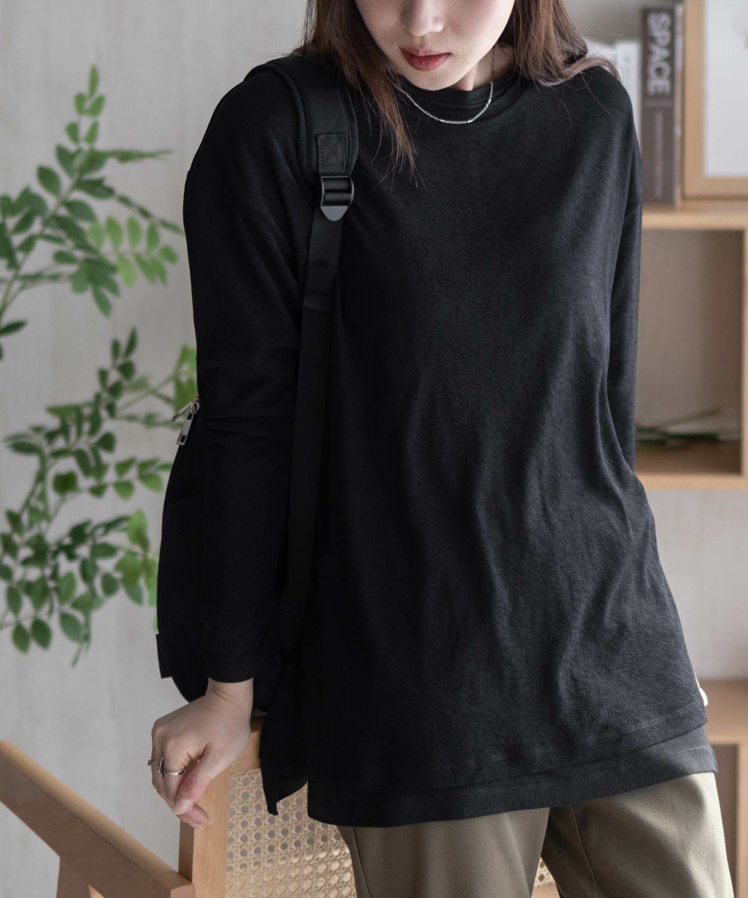 HusHusH  アンサンブルロングＴシャツ レディース メール便 対応商品商品画像-12