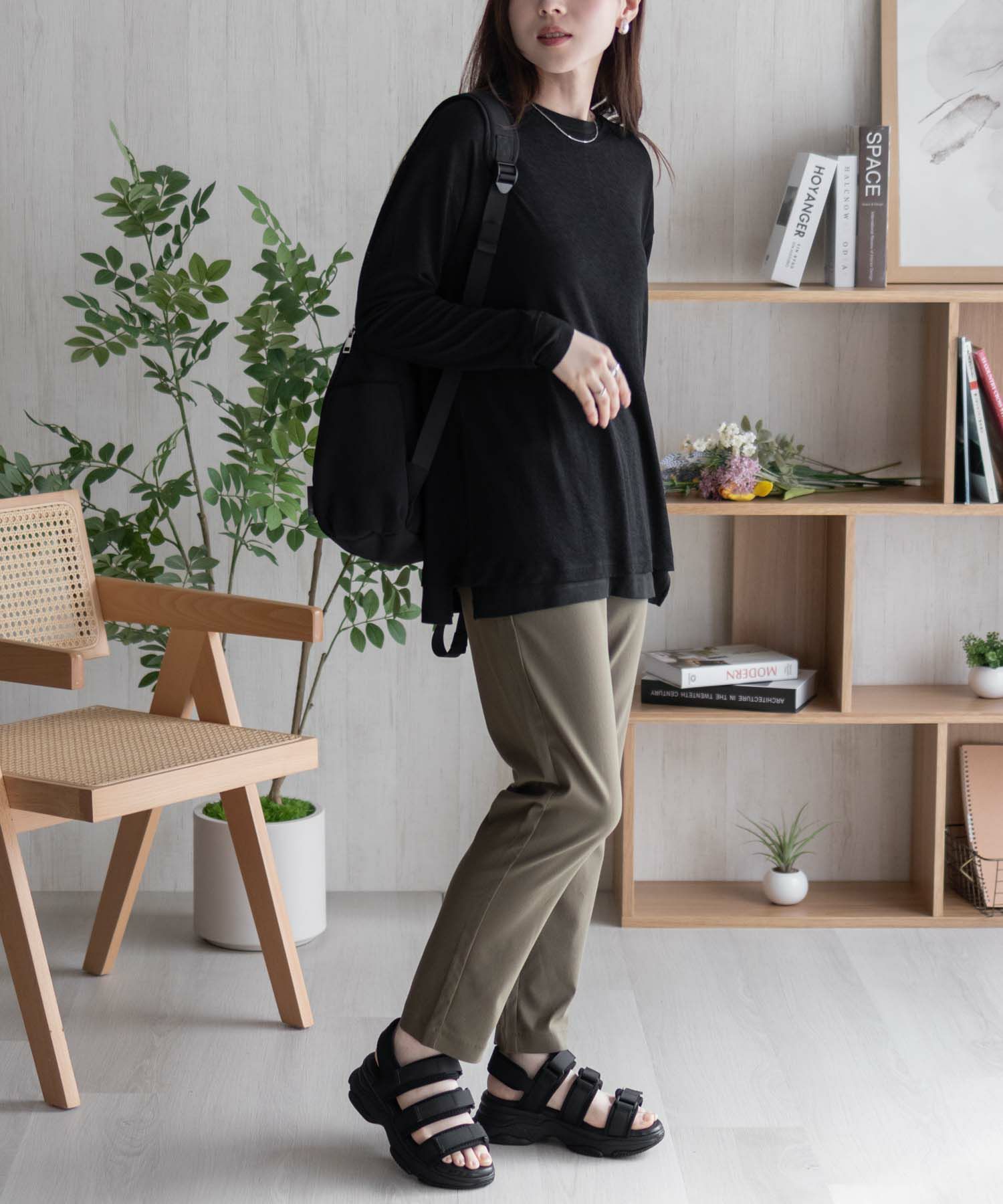 HusHusH  アンサンブルロングＴシャツ レディース メール便 対応商品商品画像-13