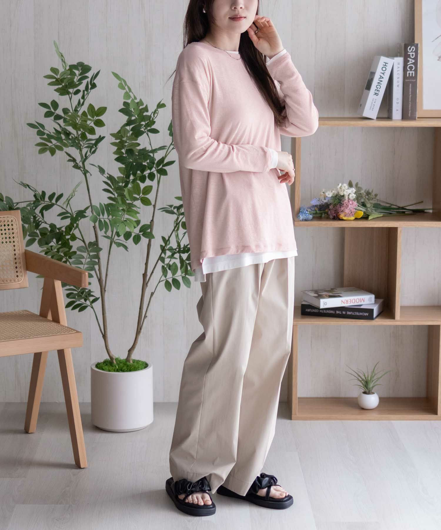 HusHusH  アンサンブルロングＴシャツ レディース メール便 対応商品商品画像-17