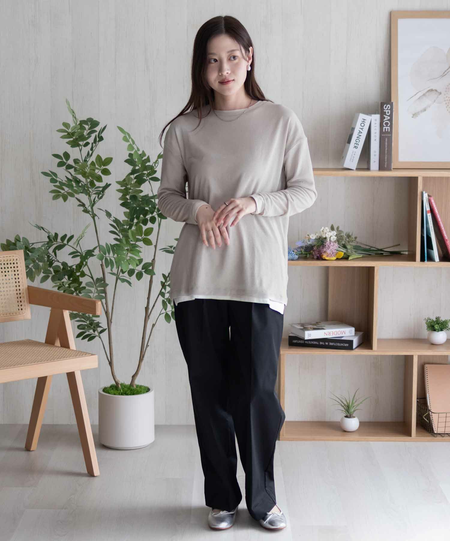 HusHusH  アンサンブルロングＴシャツ レディース メール便 対応商品商品画像-31