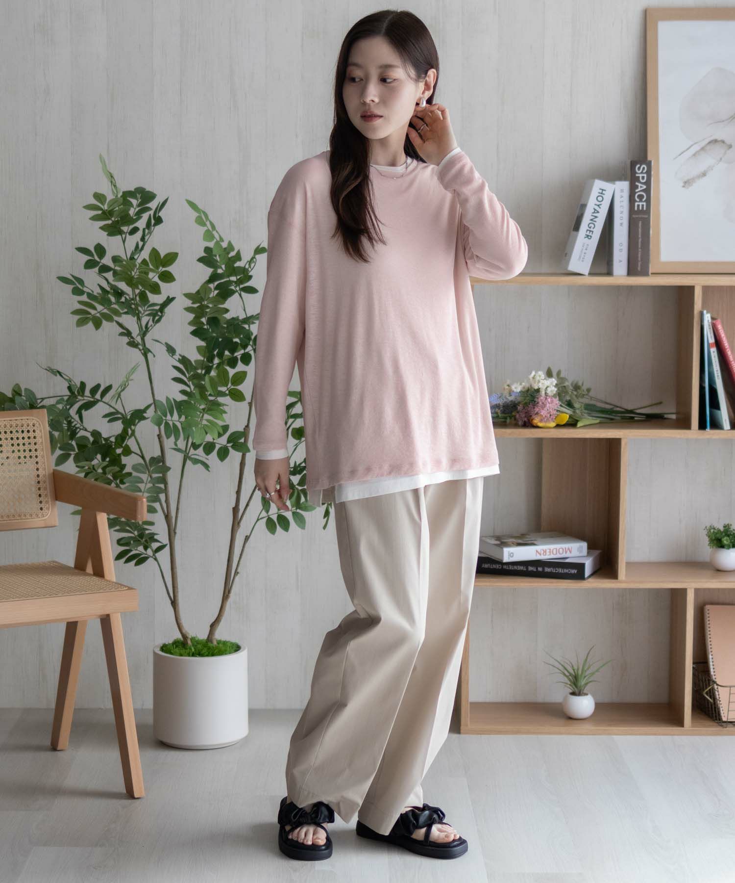 HusHusH  アンサンブルロングＴシャツ レディース メール便 対応商品商品画像-33