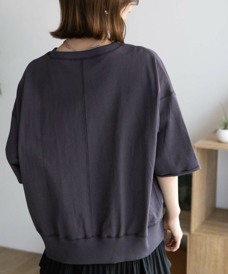 Dickies  配色ステッチ五分袖Tシャツ レディース メール便 対応商品商品画像-8