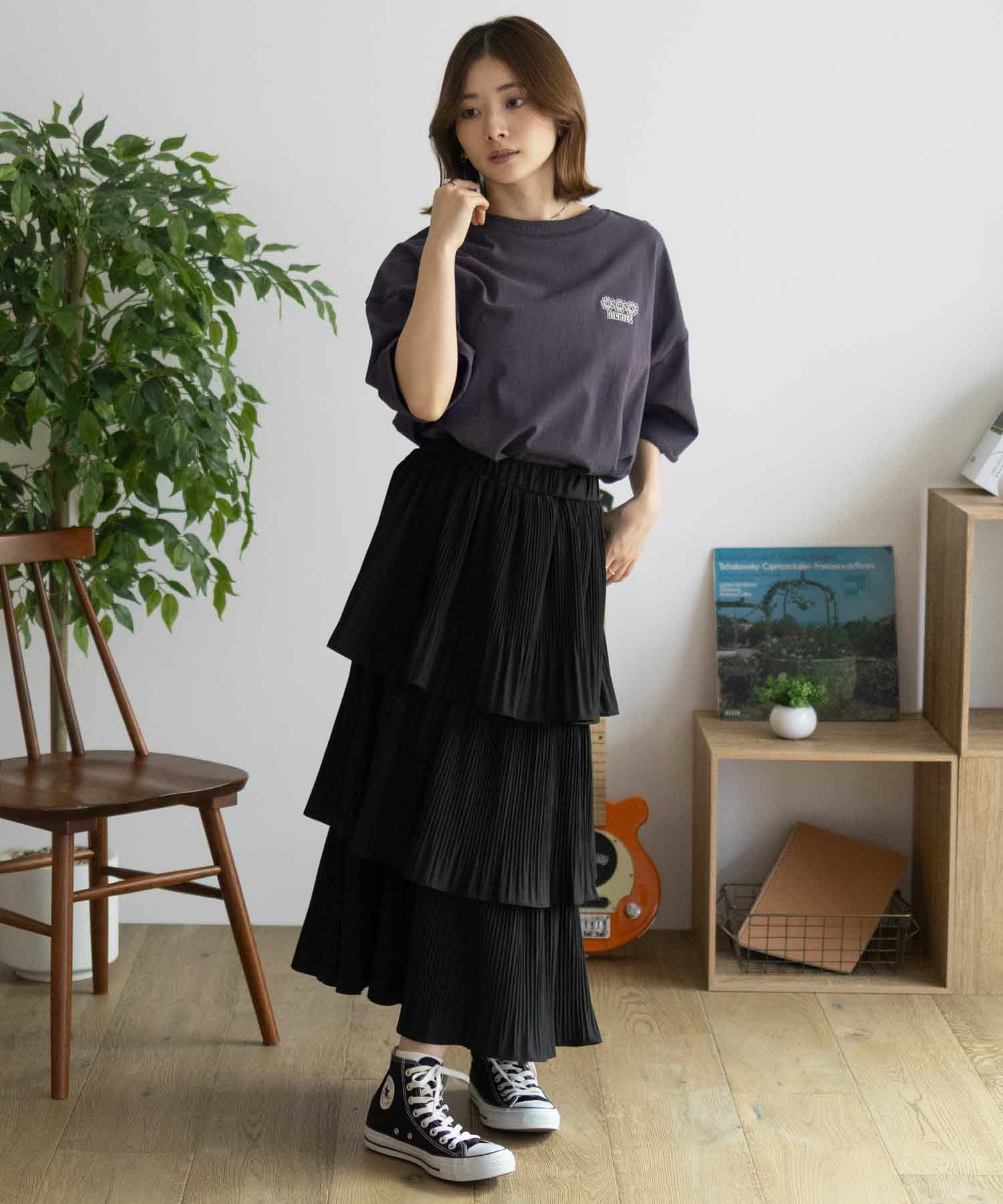 Dickies  配色ステッチ五分袖Tシャツ レディース メール便 対応商品商品サムネイル-26