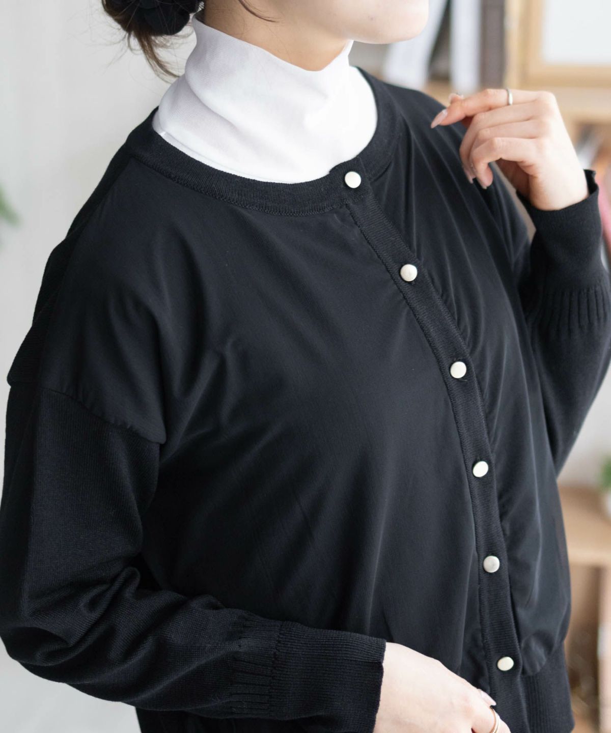 HusHusH チュールコンビカーディガン レディース