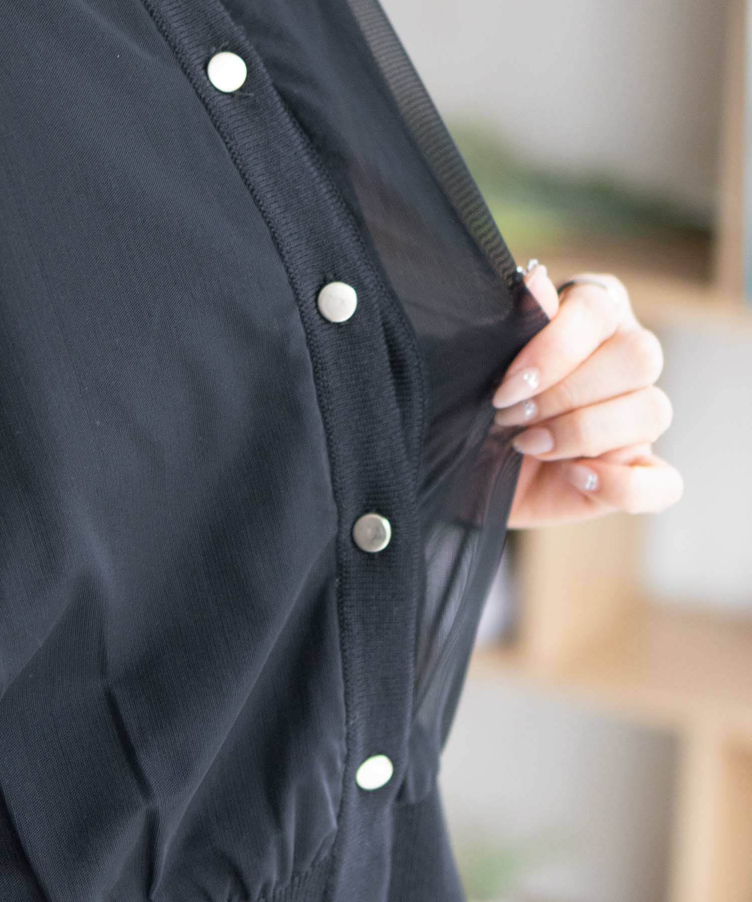 HusHusH チュールコンビカーディガン レディース