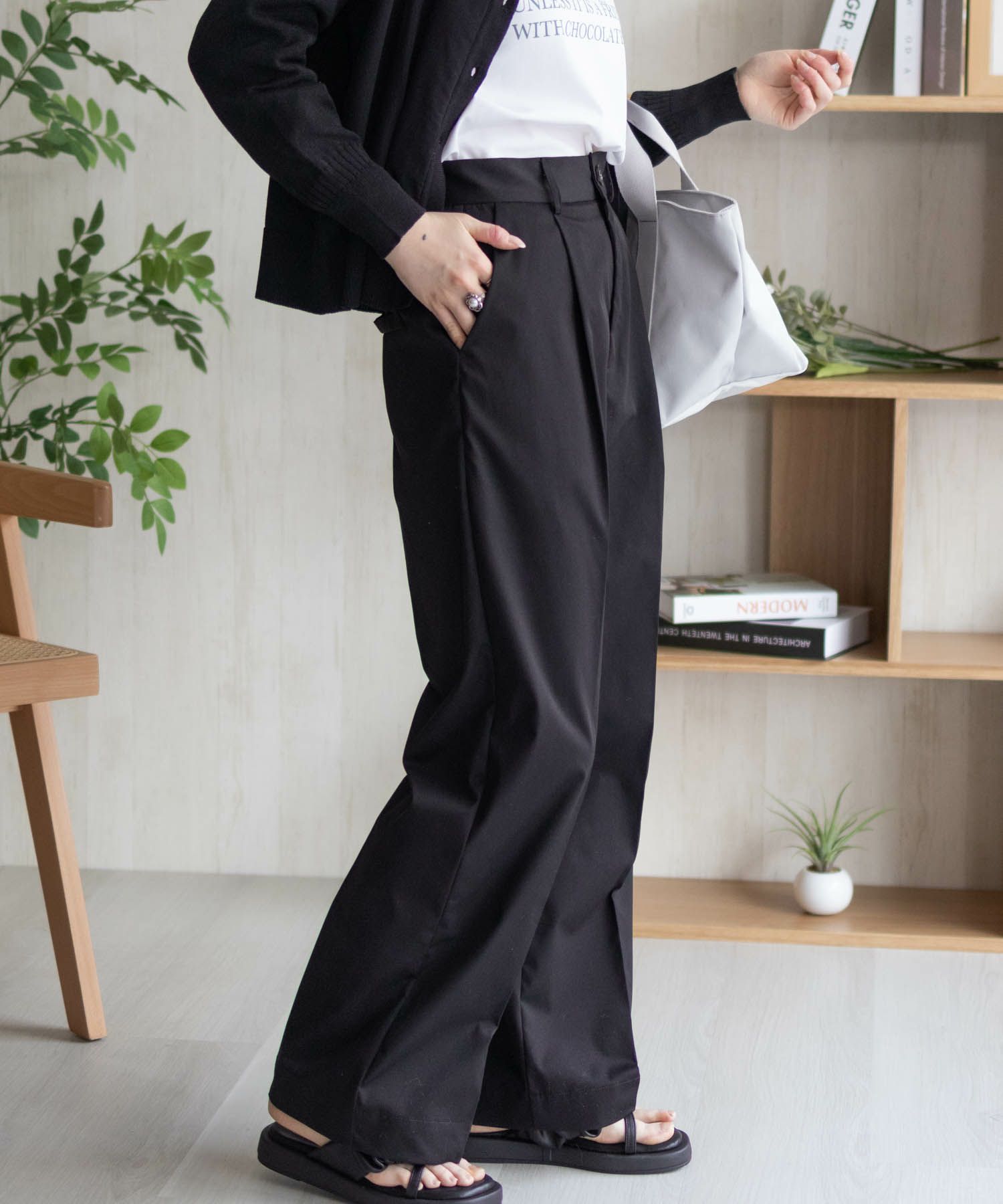 HusHusH ワイドスラックス レディース