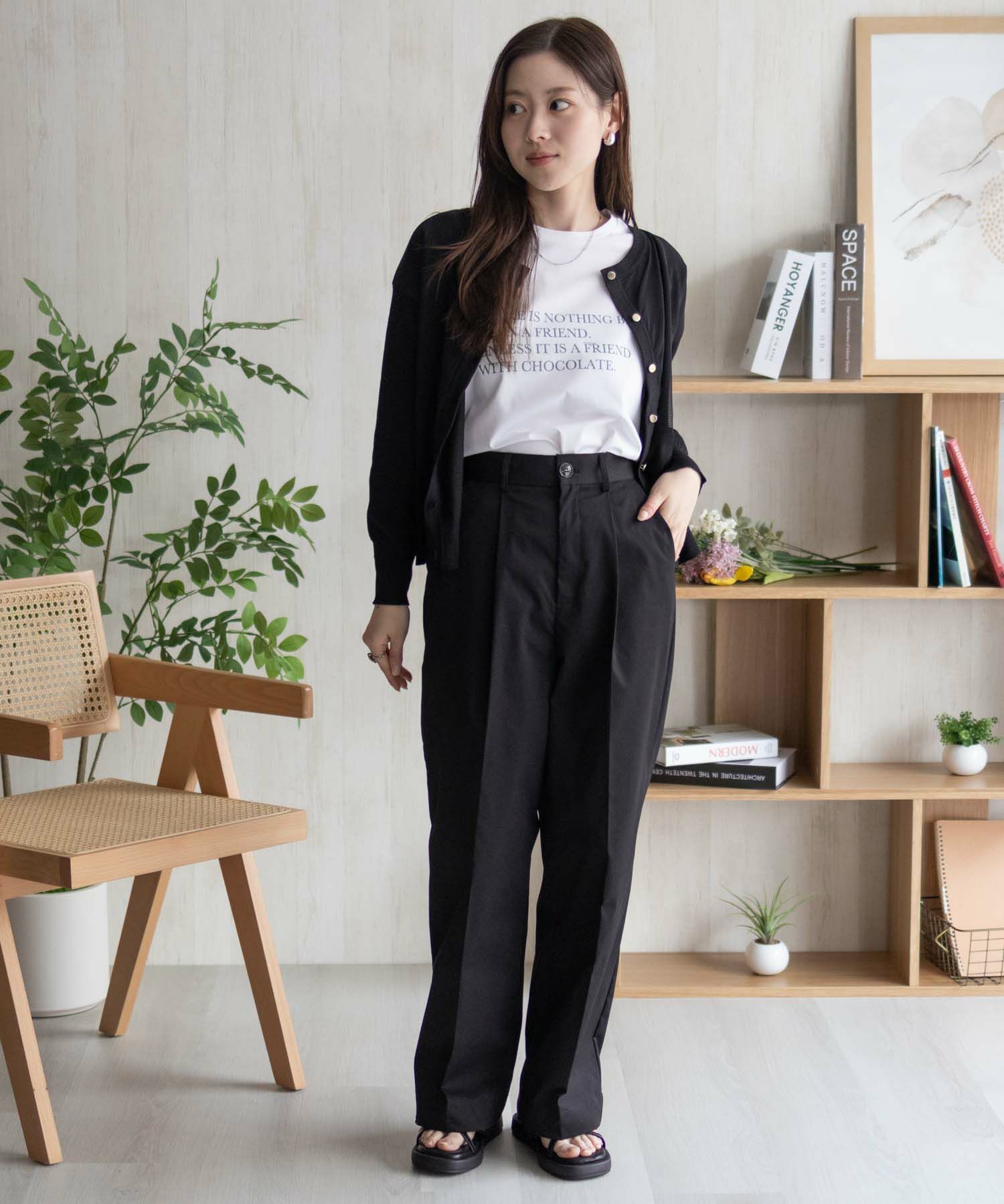 HusHusH ワイドスラックス レディース