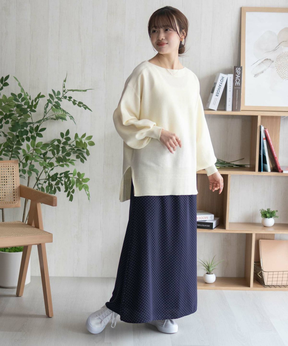 HusHusH ドット柄フレアスカート レディース