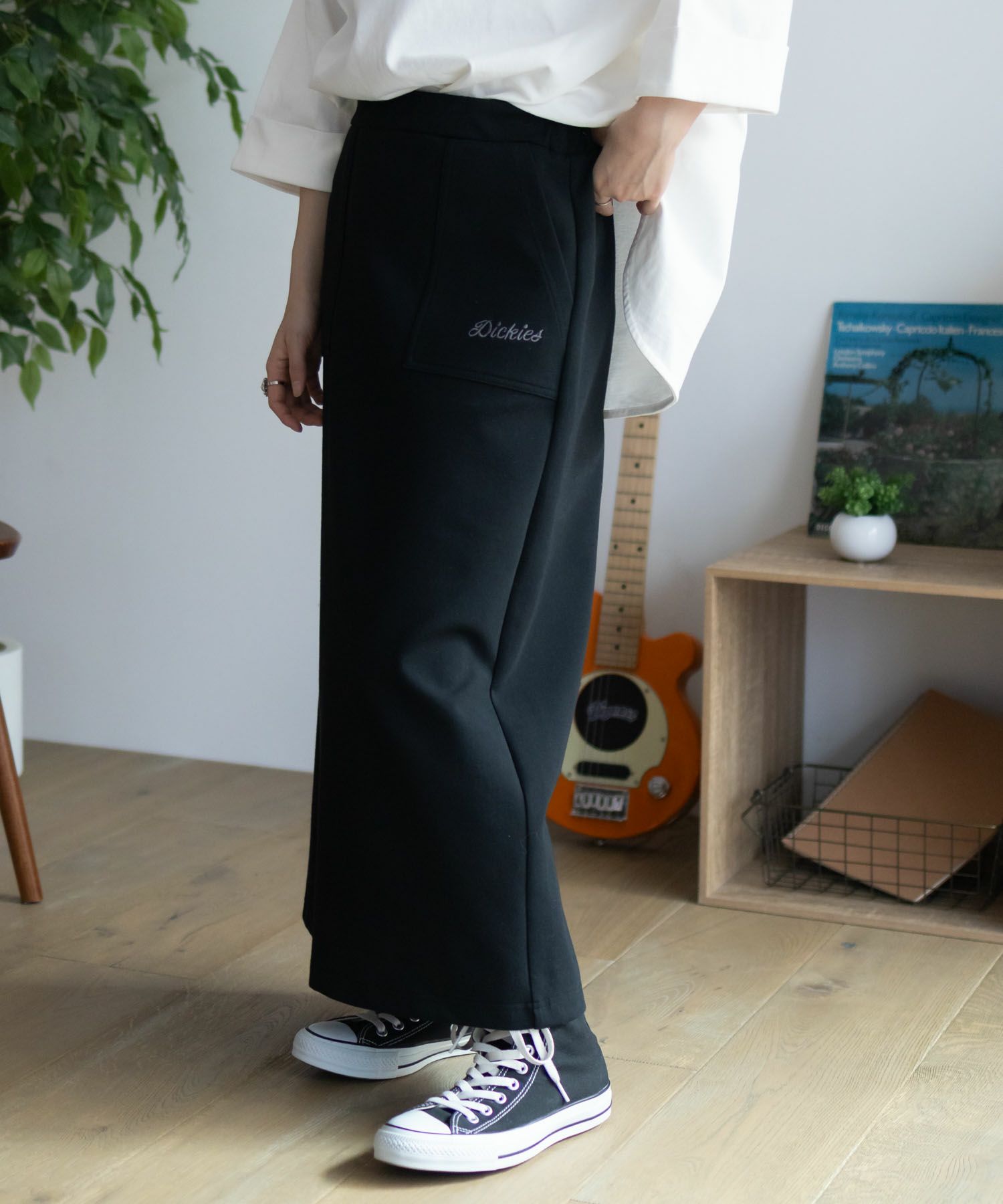 Dickies ポンチ素材 ストレッチスカート レディース