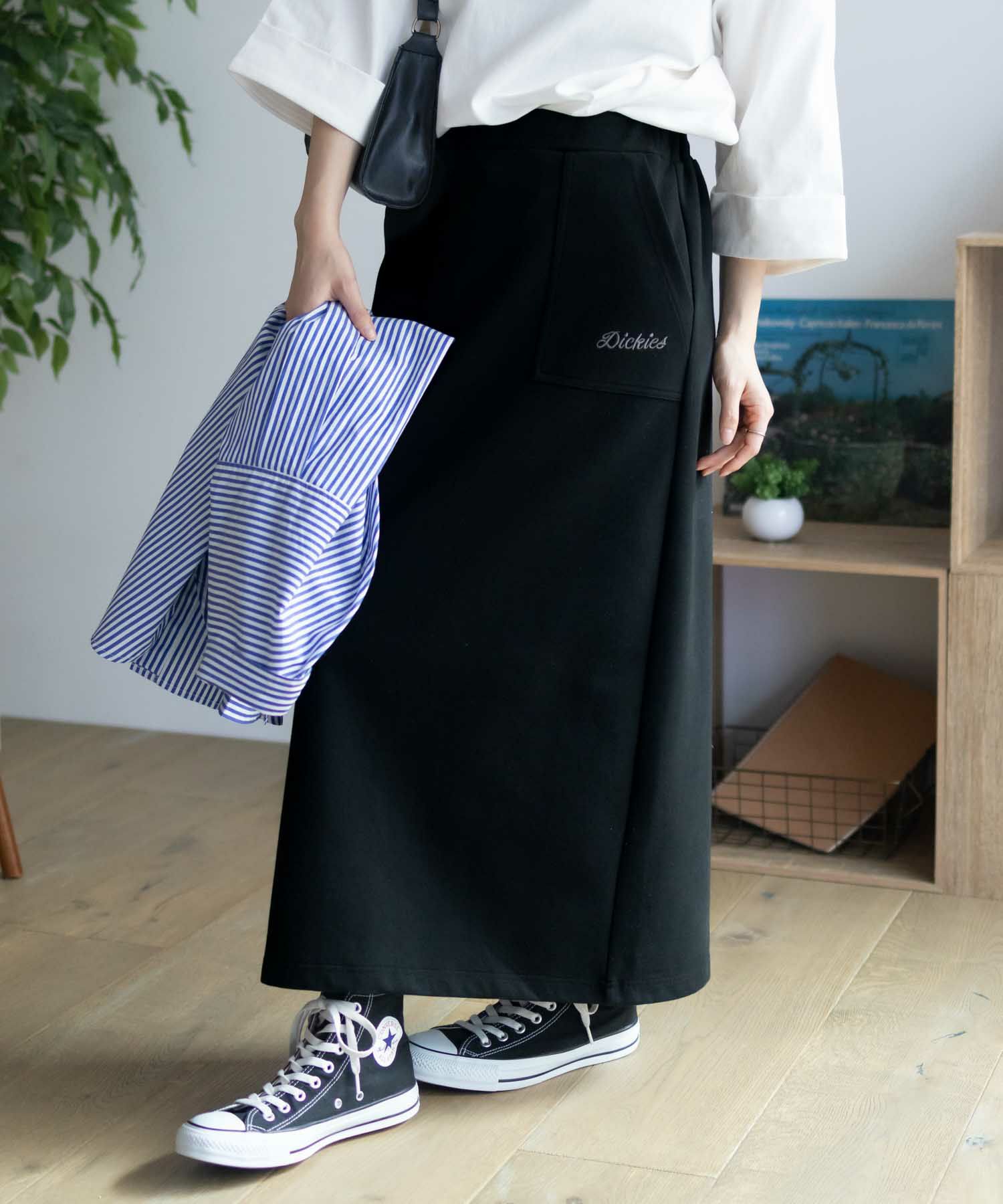 Dickies  ポンチ素材 ストレッチスカート レディース商品画像-4