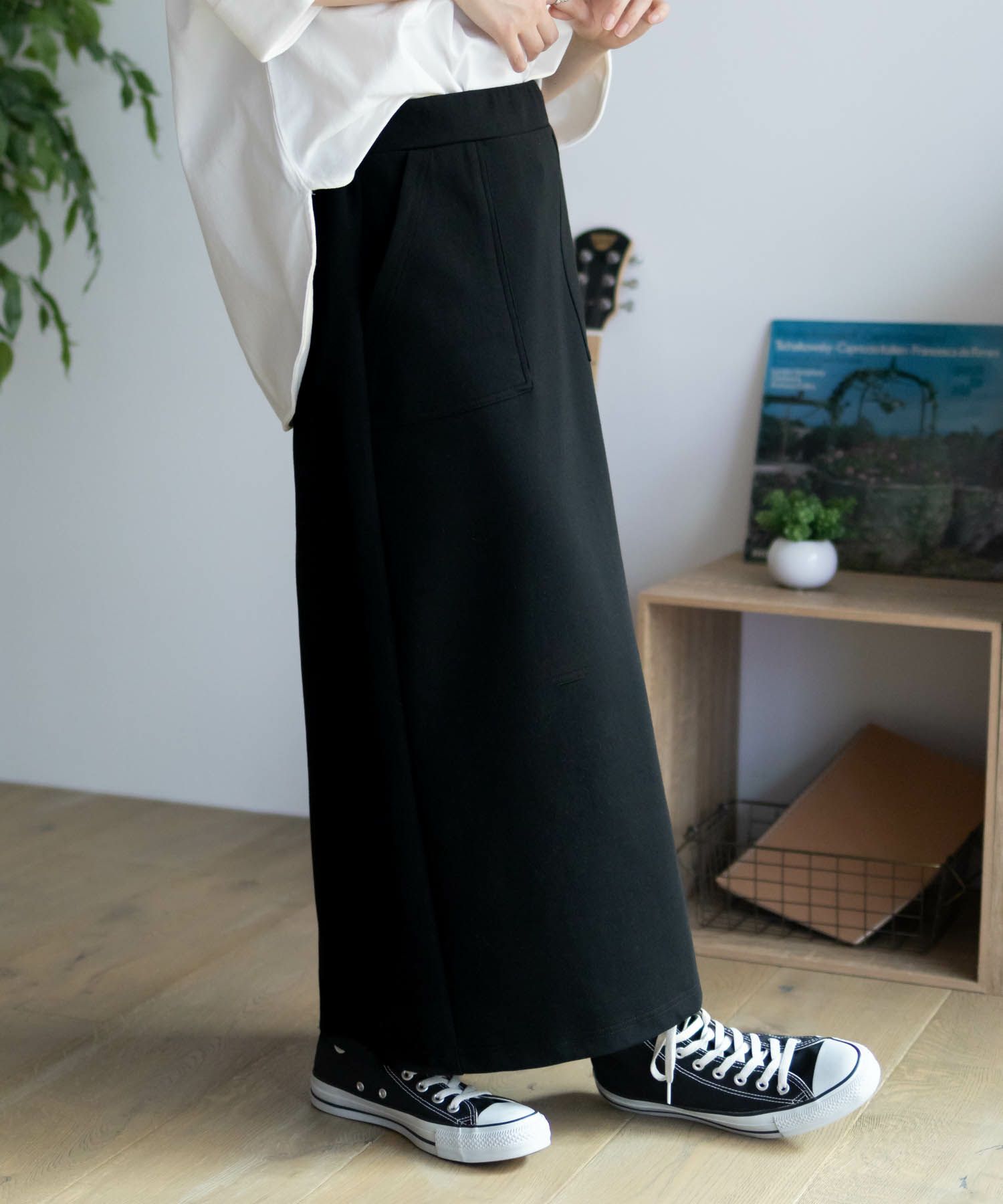 Dickies ポンチ素材 ストレッチスカート レディース