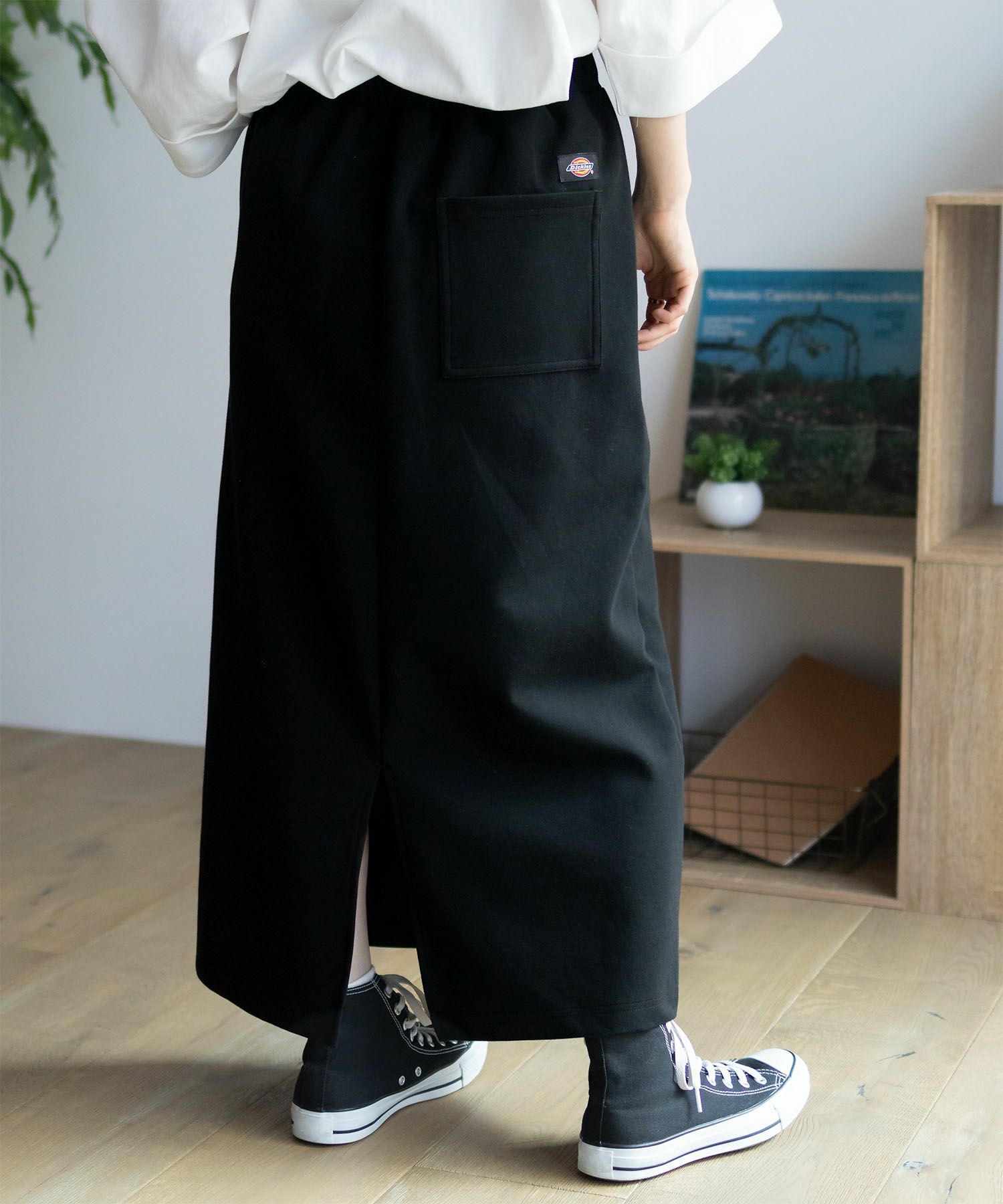 Dickies ポンチ素材 ストレッチスカート レディース