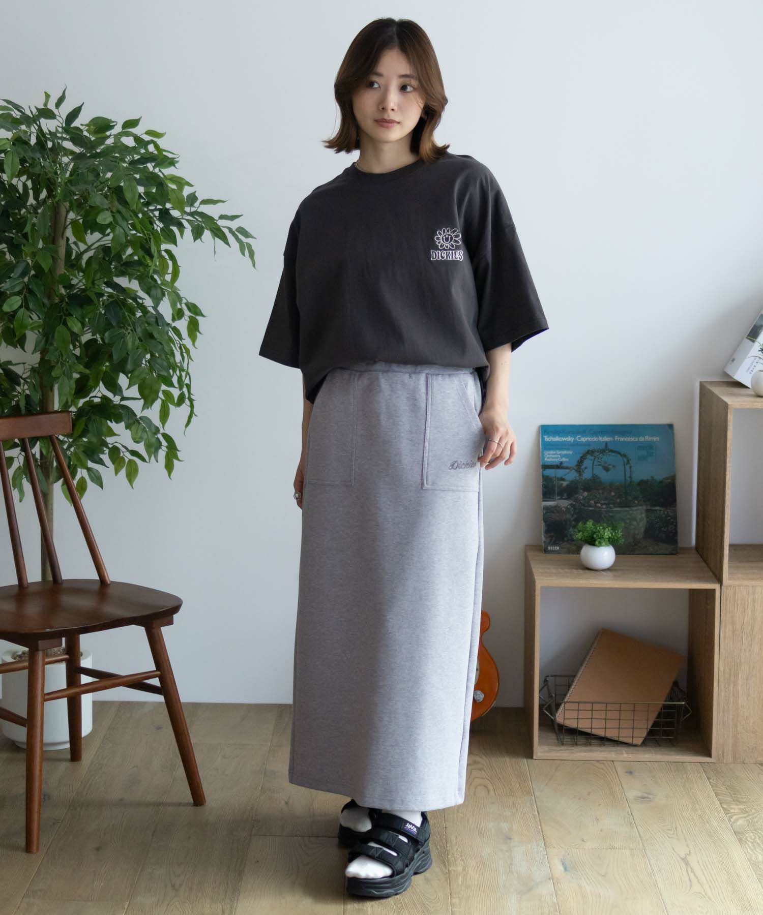 Dickies  ポンチ素材 ストレッチスカート レディース商品画像-24