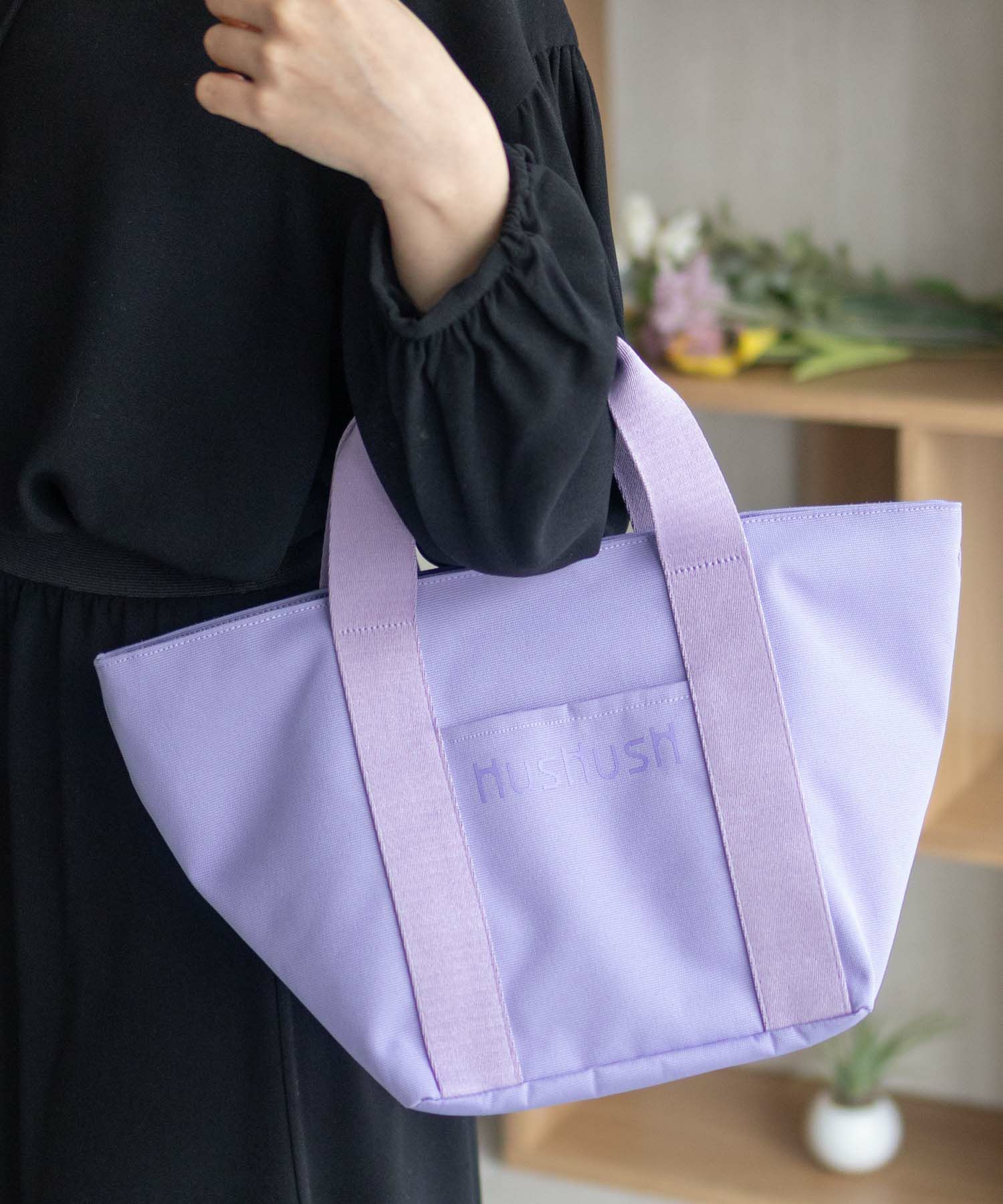 HusHusH  ロゴ入り手提げトートバッグ商品画像-3