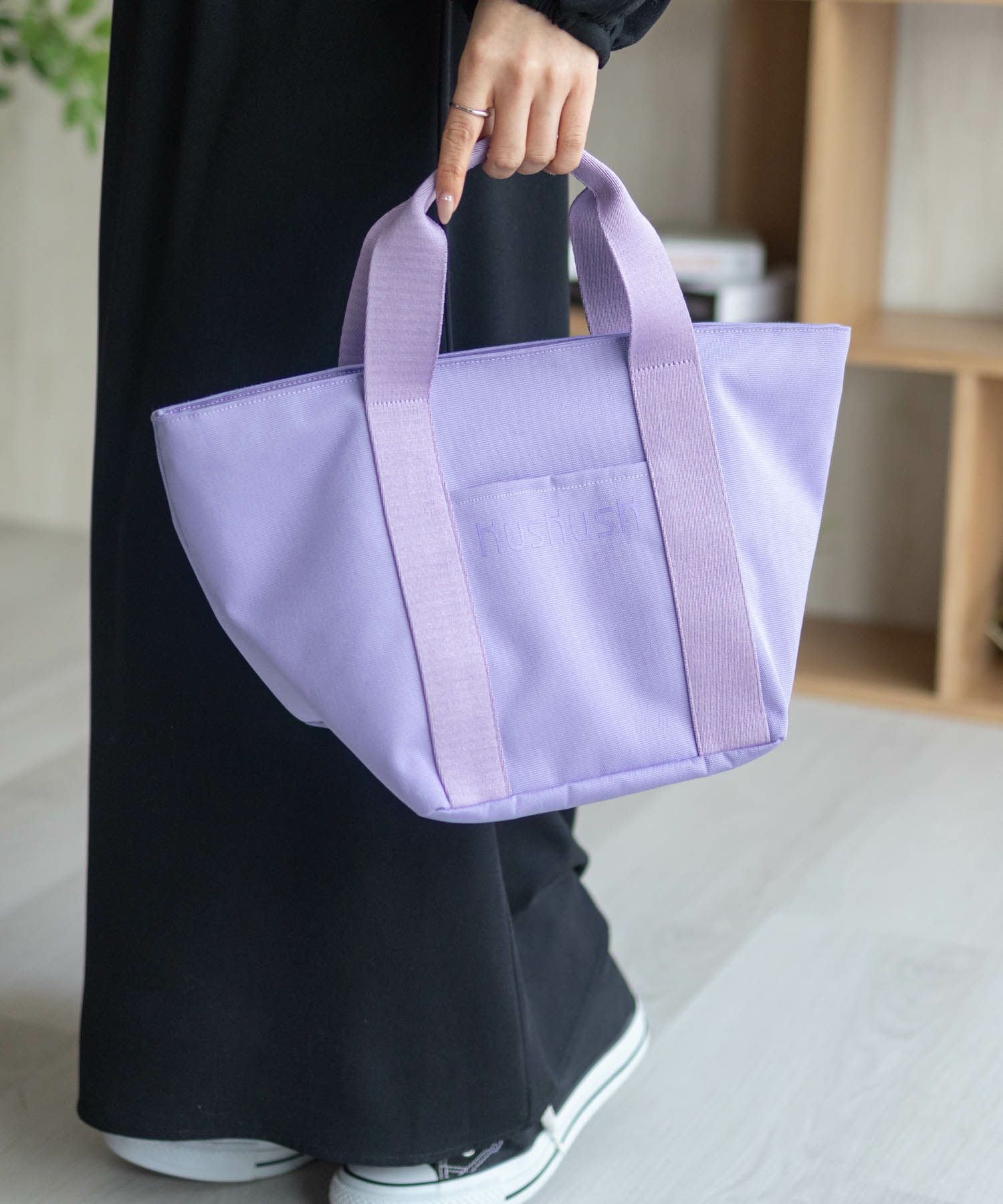 HusHusH  ロゴ入り手提げトートバッグ商品画像-12