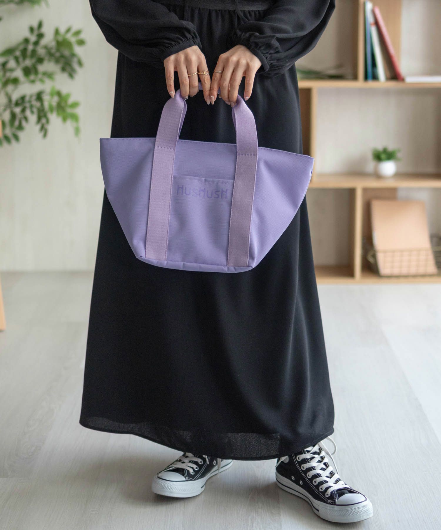 HusHusH  ロゴ入り手提げトートバッグ商品画像-13