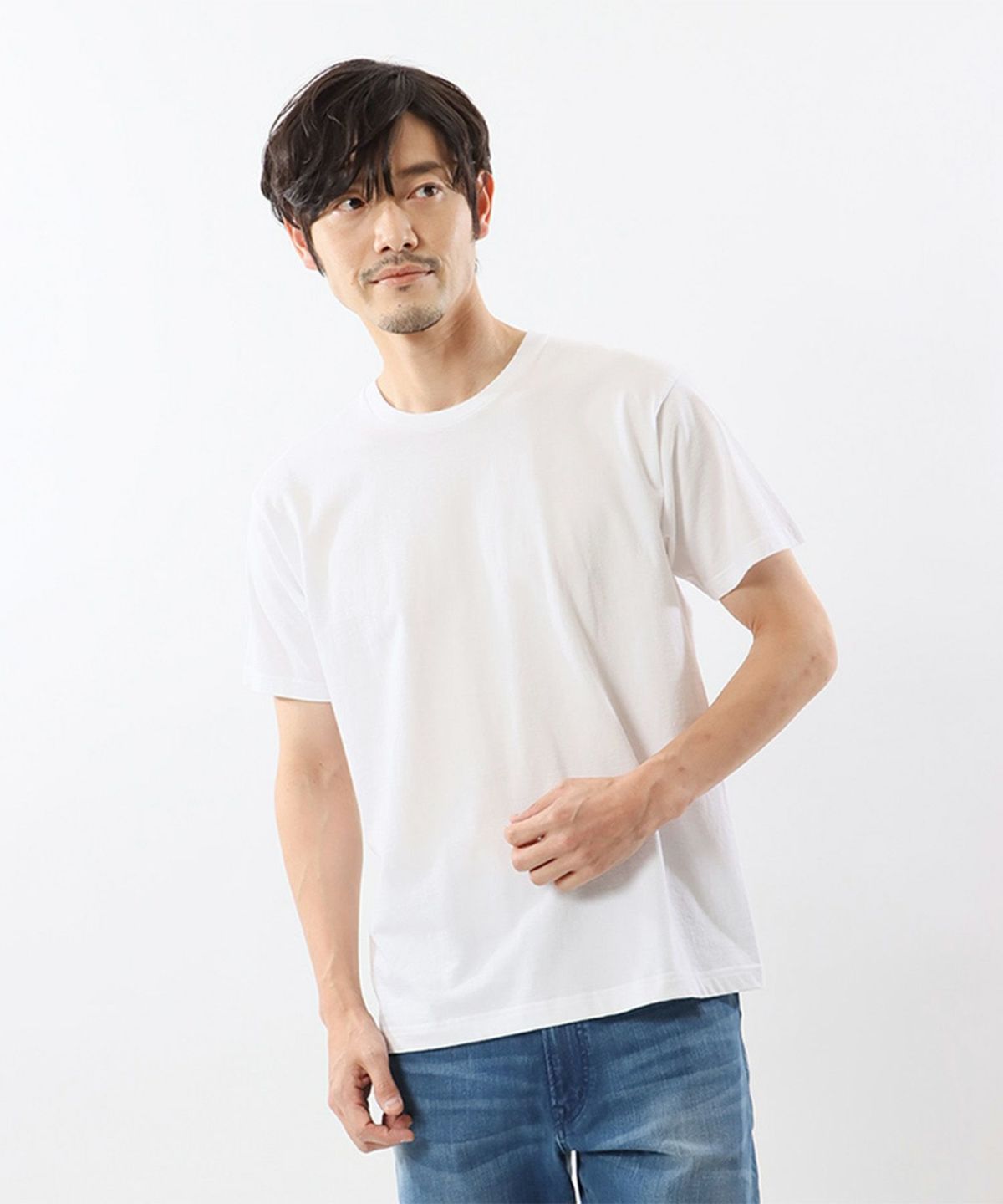Hanes JAPAN FIT 2P クルーネックTシャツ メンズ ネコポス 対応商品