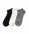 NAVY アンクルソックス 3足組 メンズ