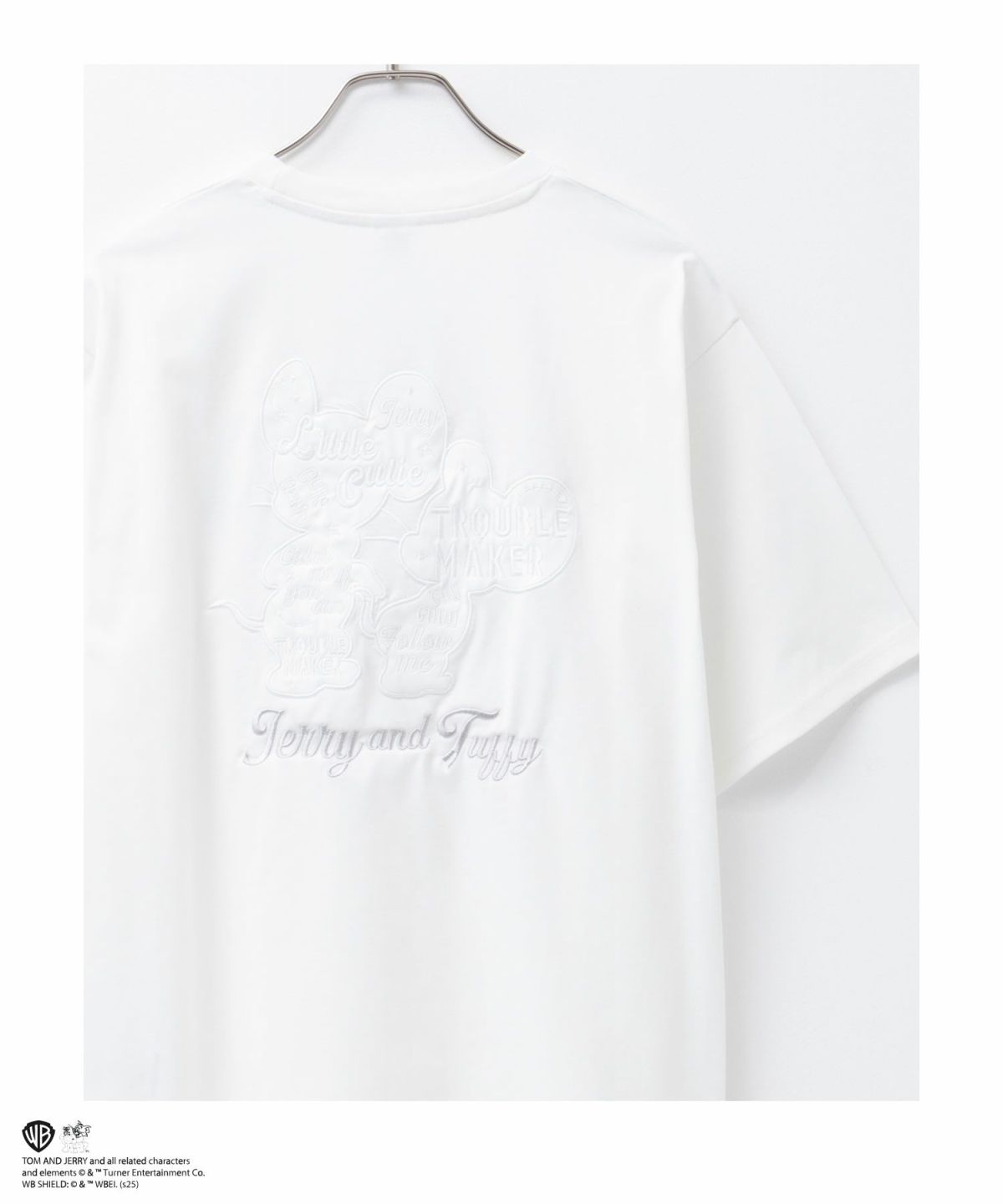 Tom and Jerry 合皮ワッペン半袖Tシャツ メンズ ネコポス 対応商品