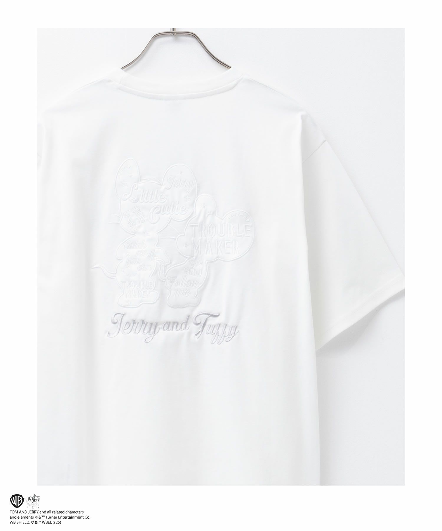 Tom and Jerry 合皮ワッペン半袖Tシャツ メンズ メール便 対応商品商品サムネイル-2