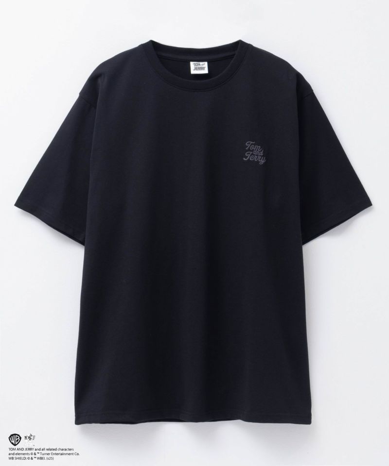 Tom and Jerry 合皮ワッペン半袖Tシャツ メンズ メール便 対応商品商品画像-3