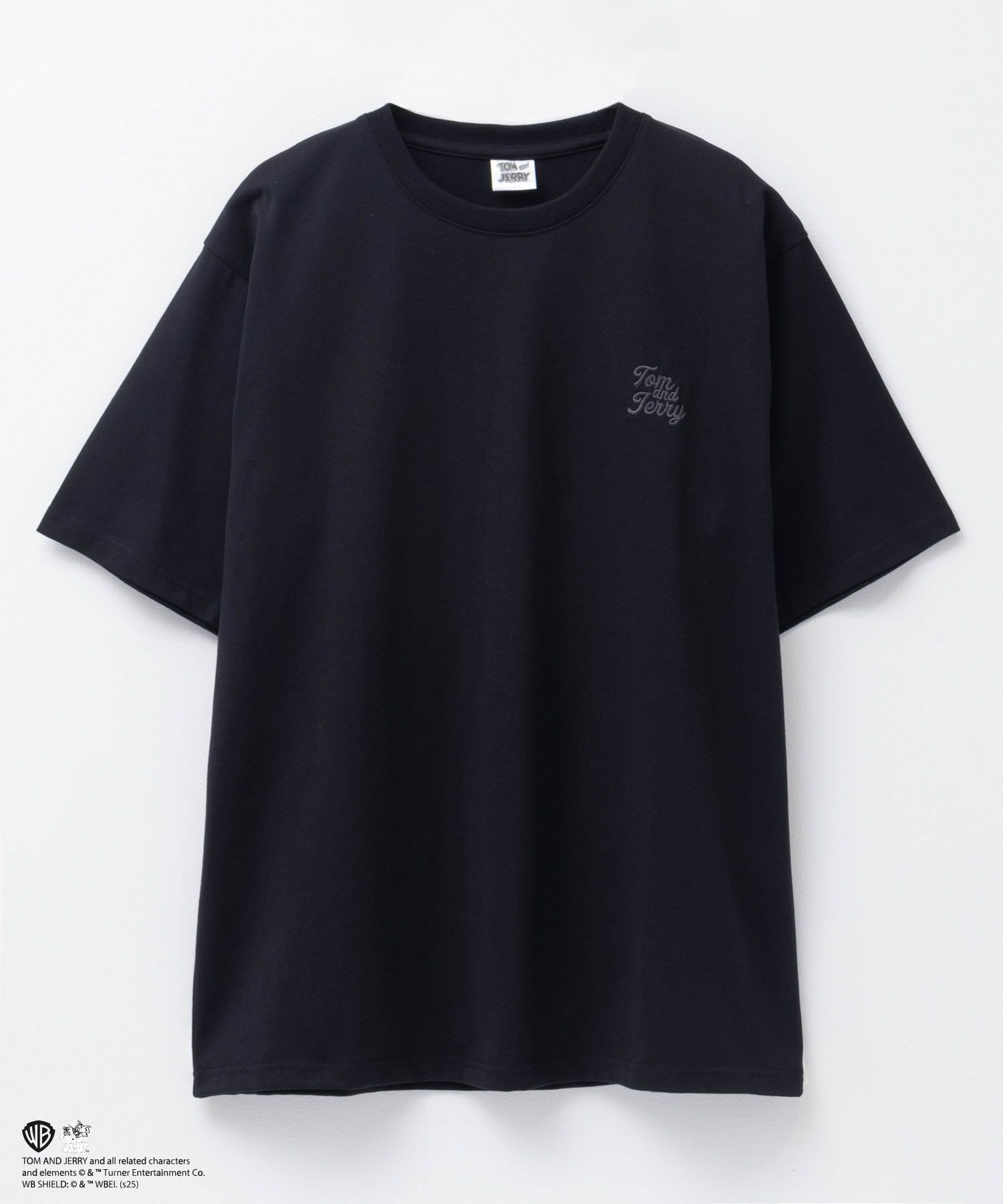 Tom and Jerry 合皮ワッペン半袖Tシャツ メンズ メール便 対応商品商品サムネイル-3